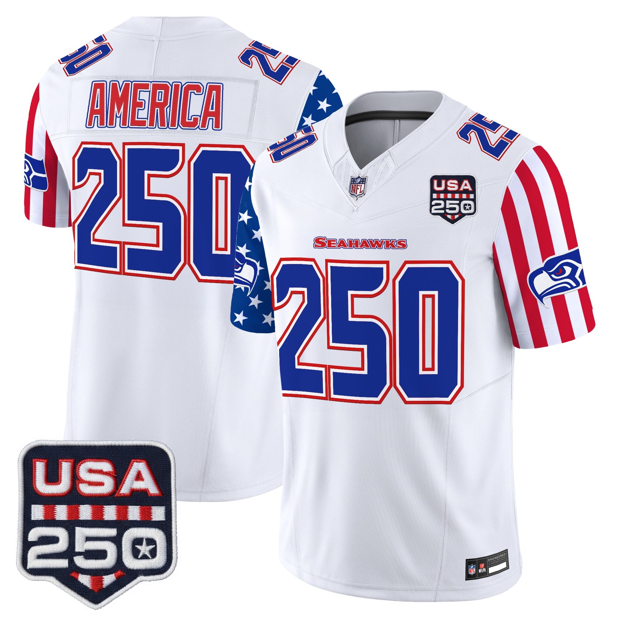 Men's Seattle Seahawks "America 250 Edition" Vapor Limited Jersey - All Stitched