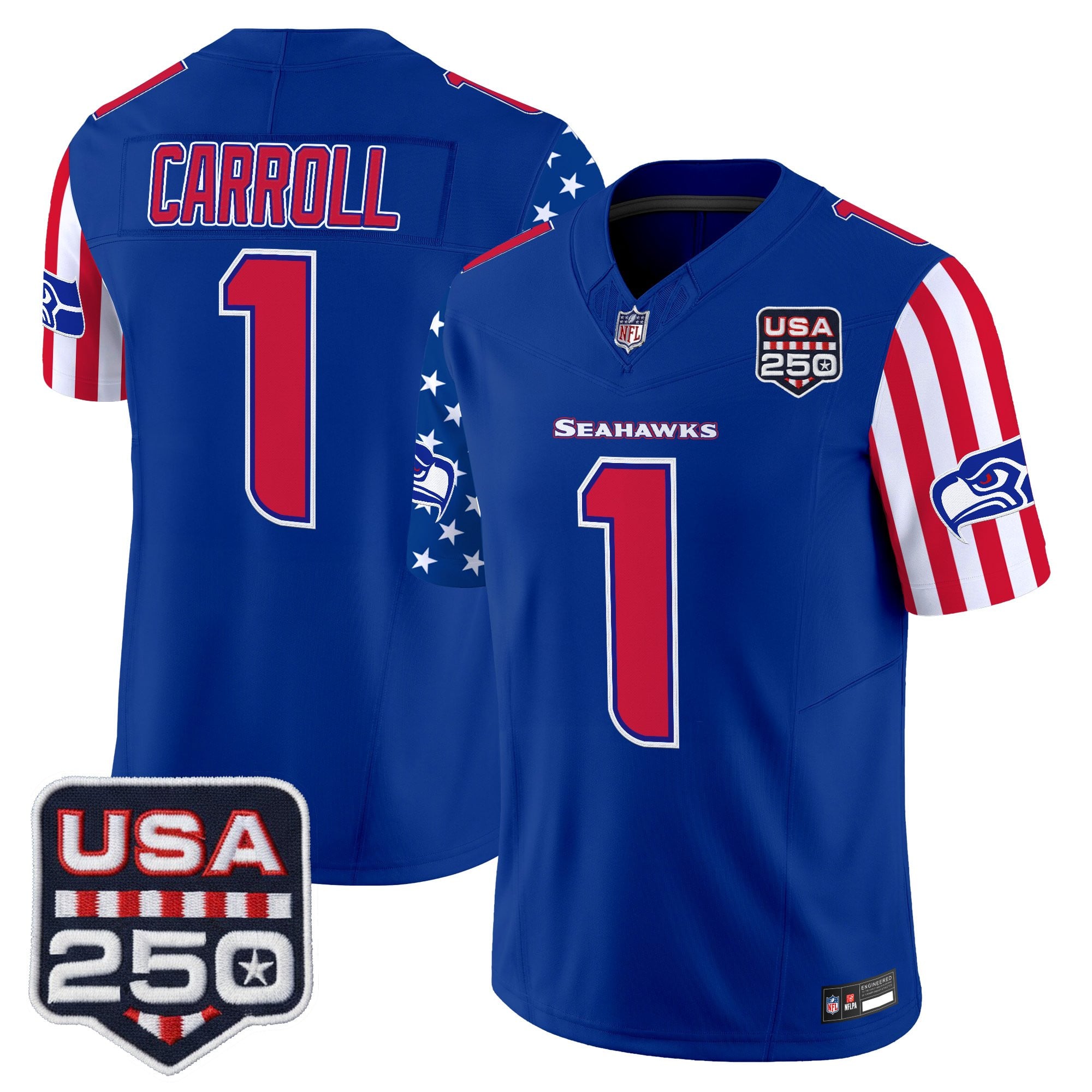 Men's Seattle Seahawks "America 250 Edition" Vapor Limited Jersey - All Stitched