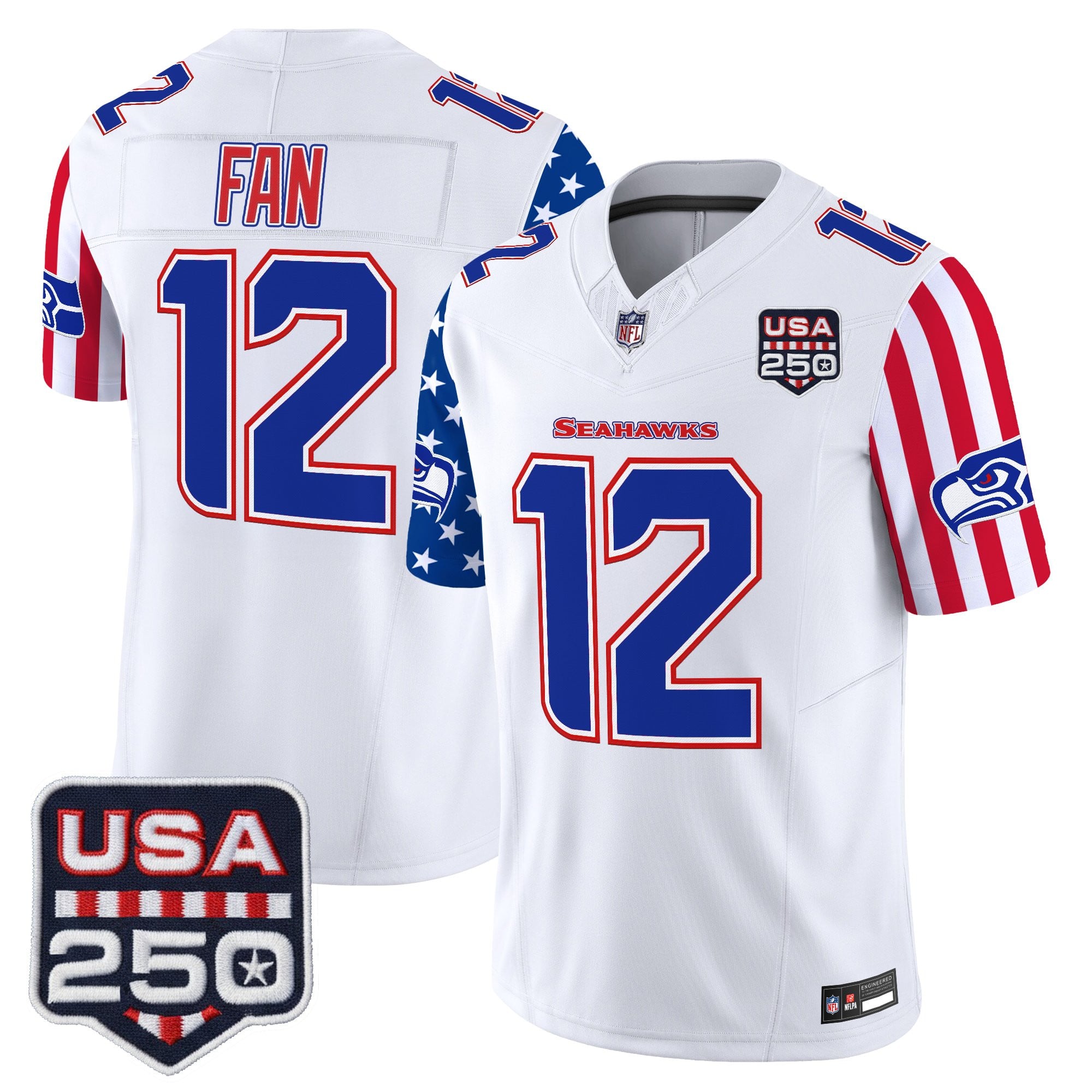 Men's Seattle Seahawks "America 250 Edition" Vapor Limited Jersey - All Stitched