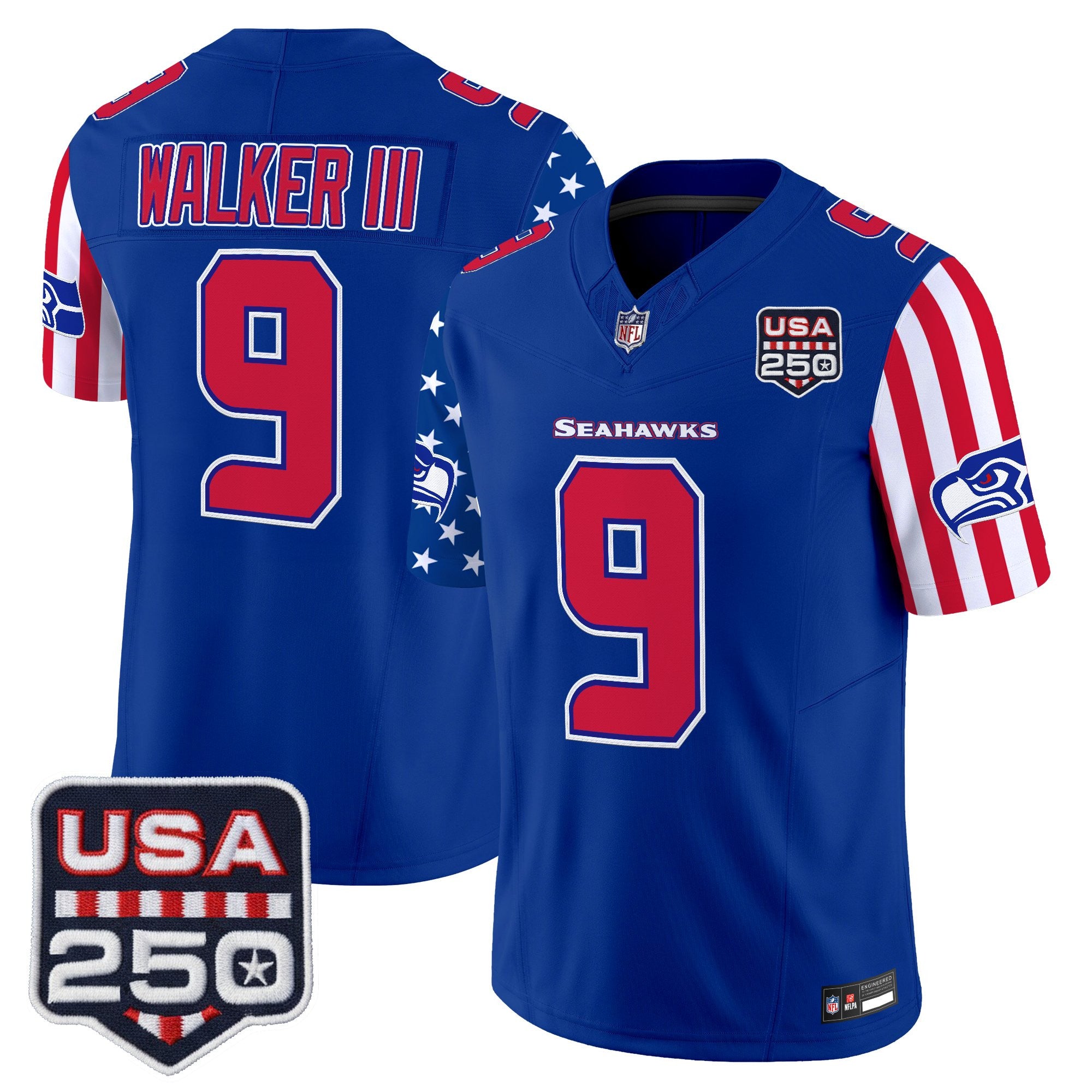 Men's Seattle Seahawks "America 250 Edition" Vapor Limited Jersey - All Stitched