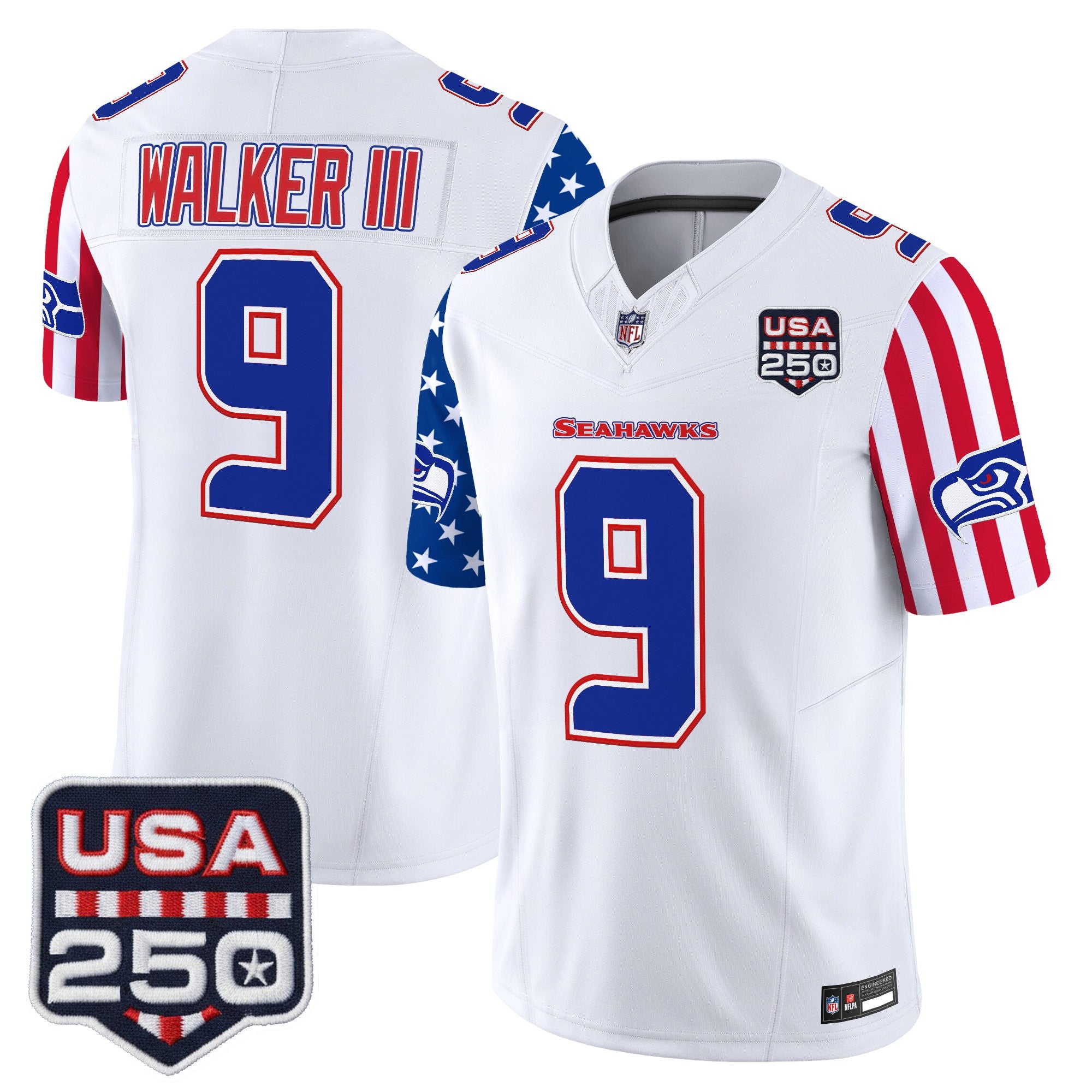 Men's Seattle Seahawks "America 250 Edition" Vapor Limited Jersey - All Stitched
