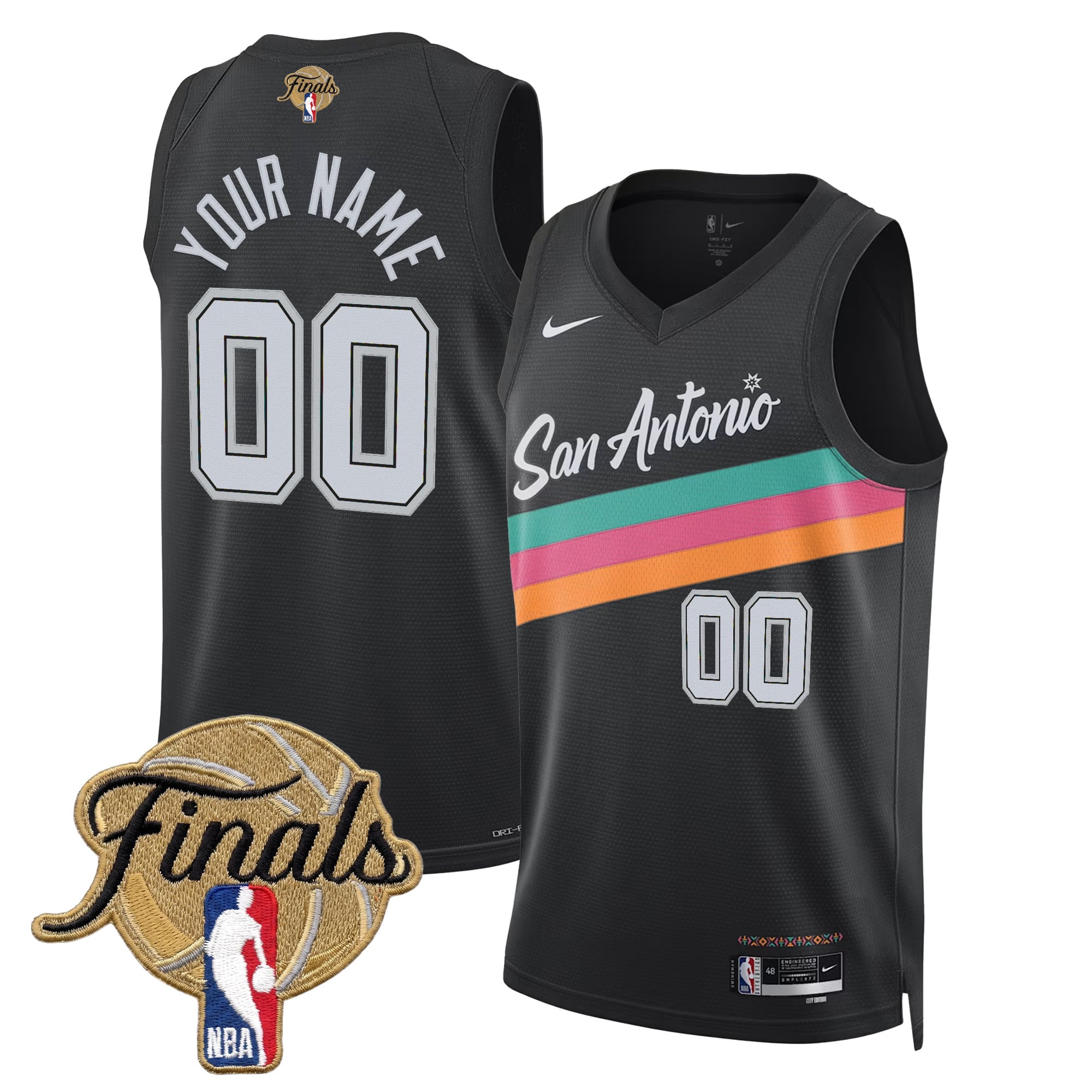 San Antonio Spurs 2026 Finals Custom Swingman Jersey - All Stitched