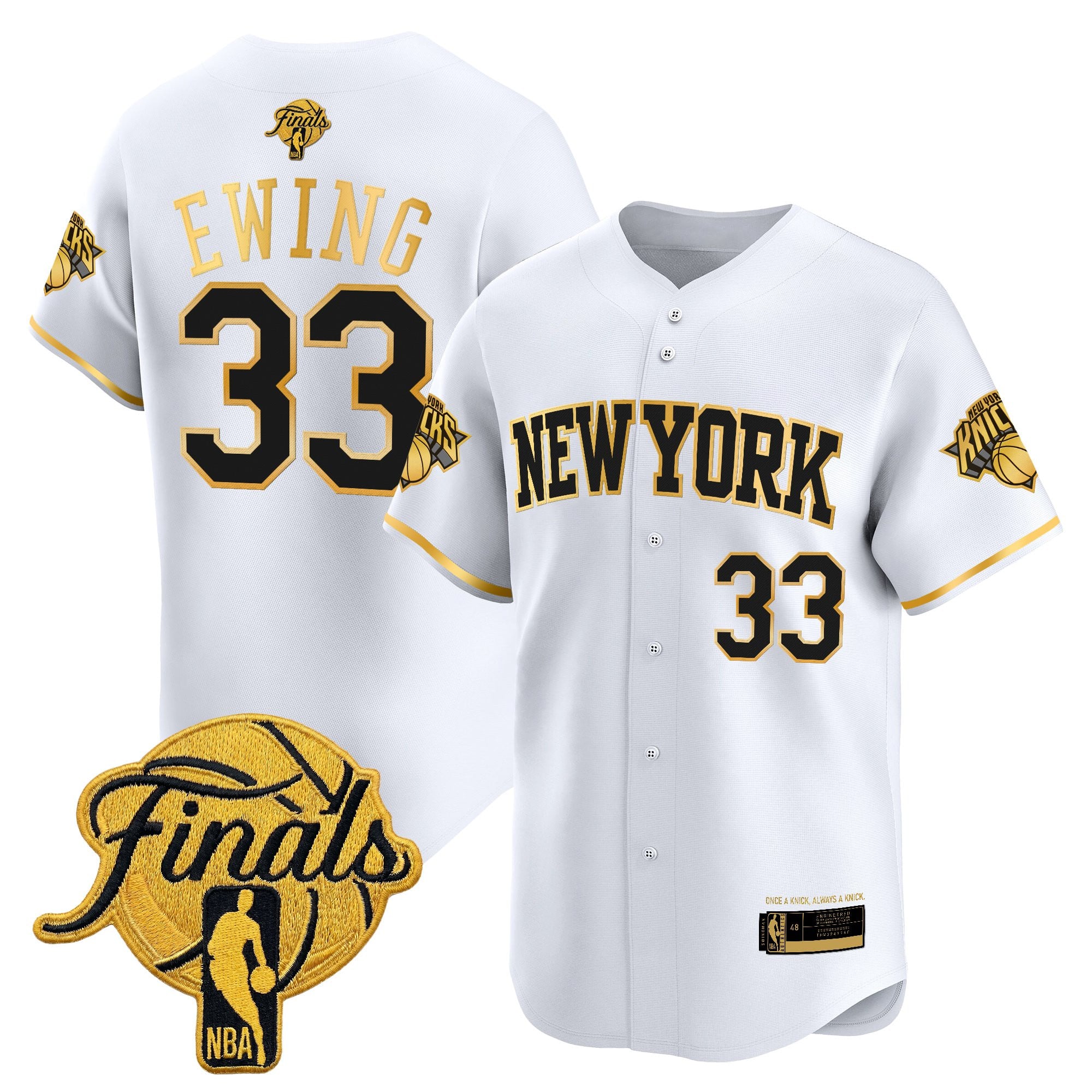 Men's New York Knicks 2026 Finals Vapor Baseball Jersey - All Stitched