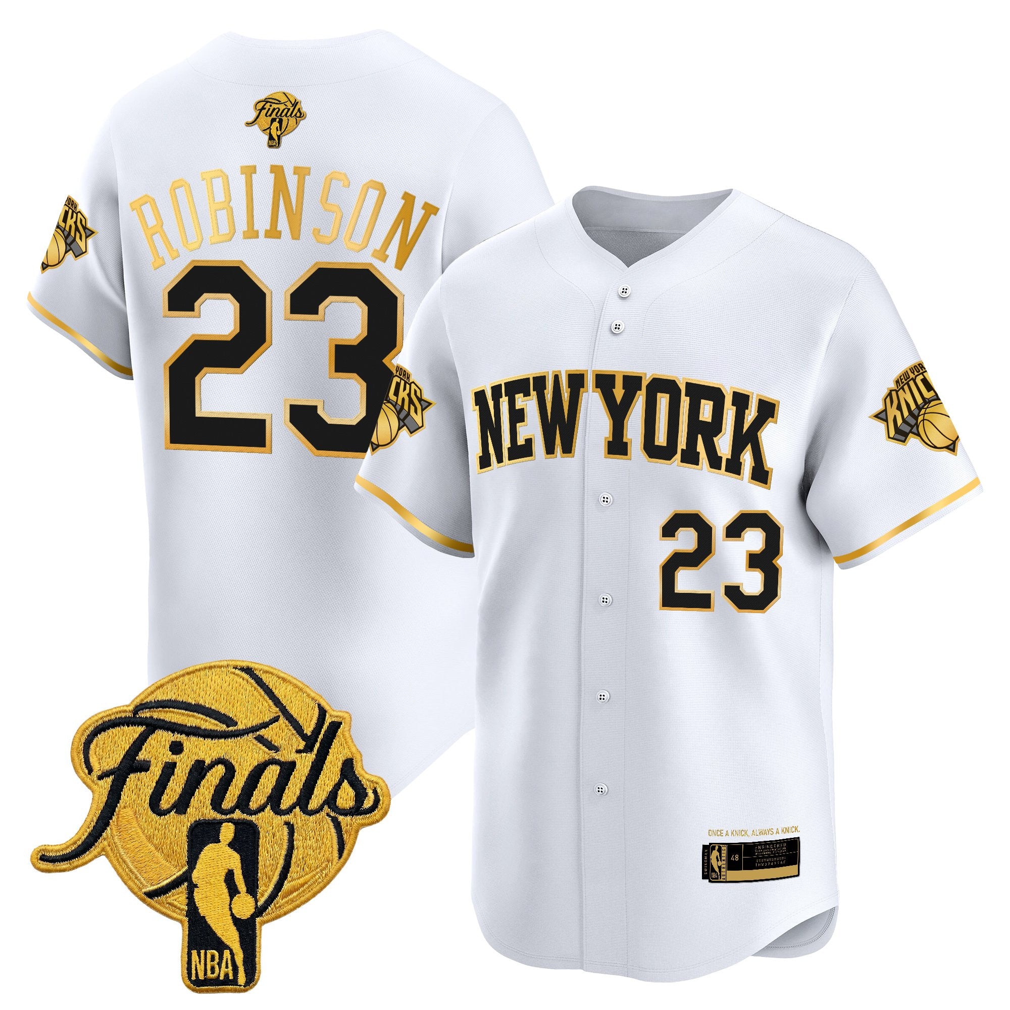 Men's New York Knicks 2026 Finals Vapor Baseball Jersey - All Stitched