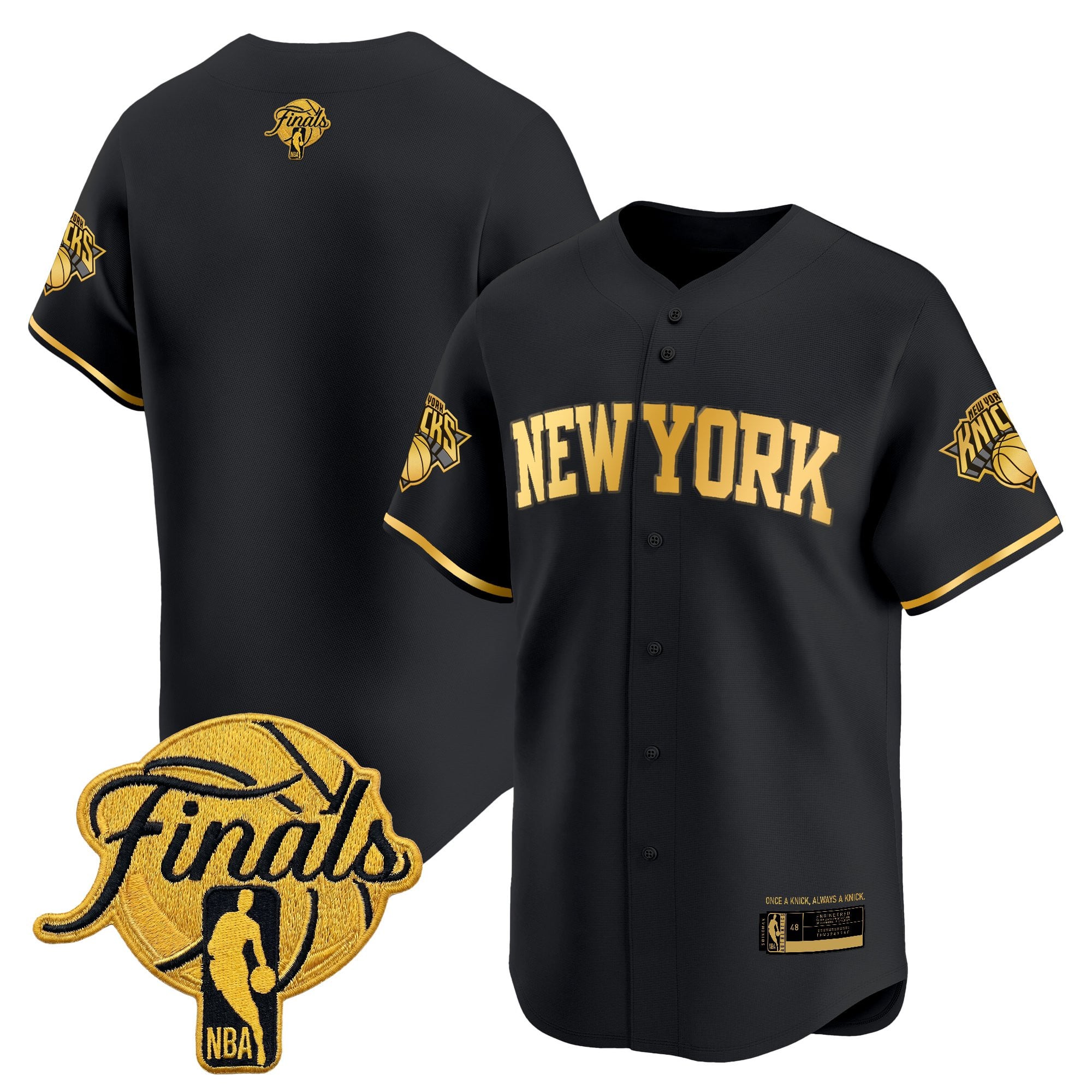 Men's New York Knicks 2026 Finals Vapor Baseball Jersey - All Stitched