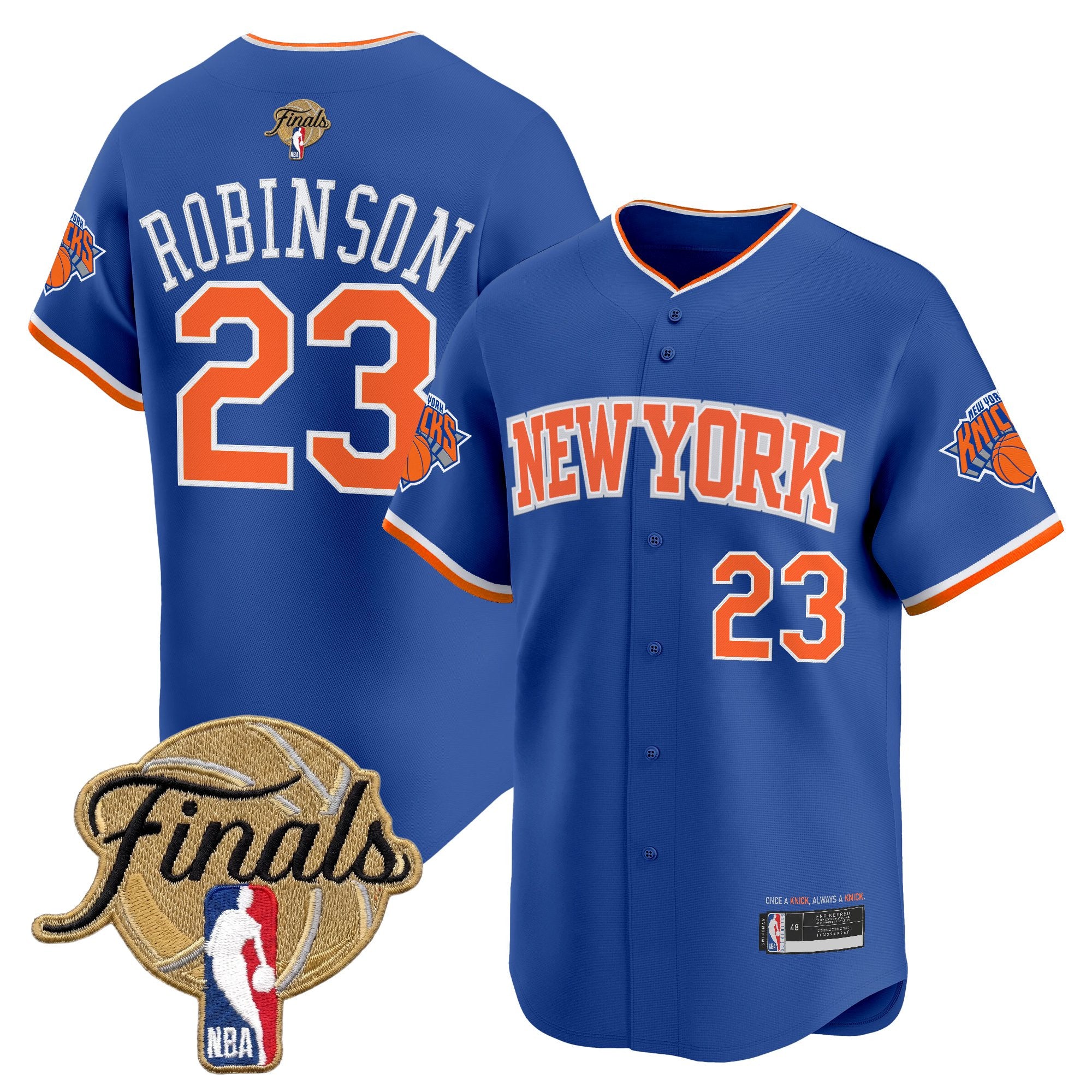 Men's New York Knicks 2026 Finals Vapor Baseball Jersey - All Stitched