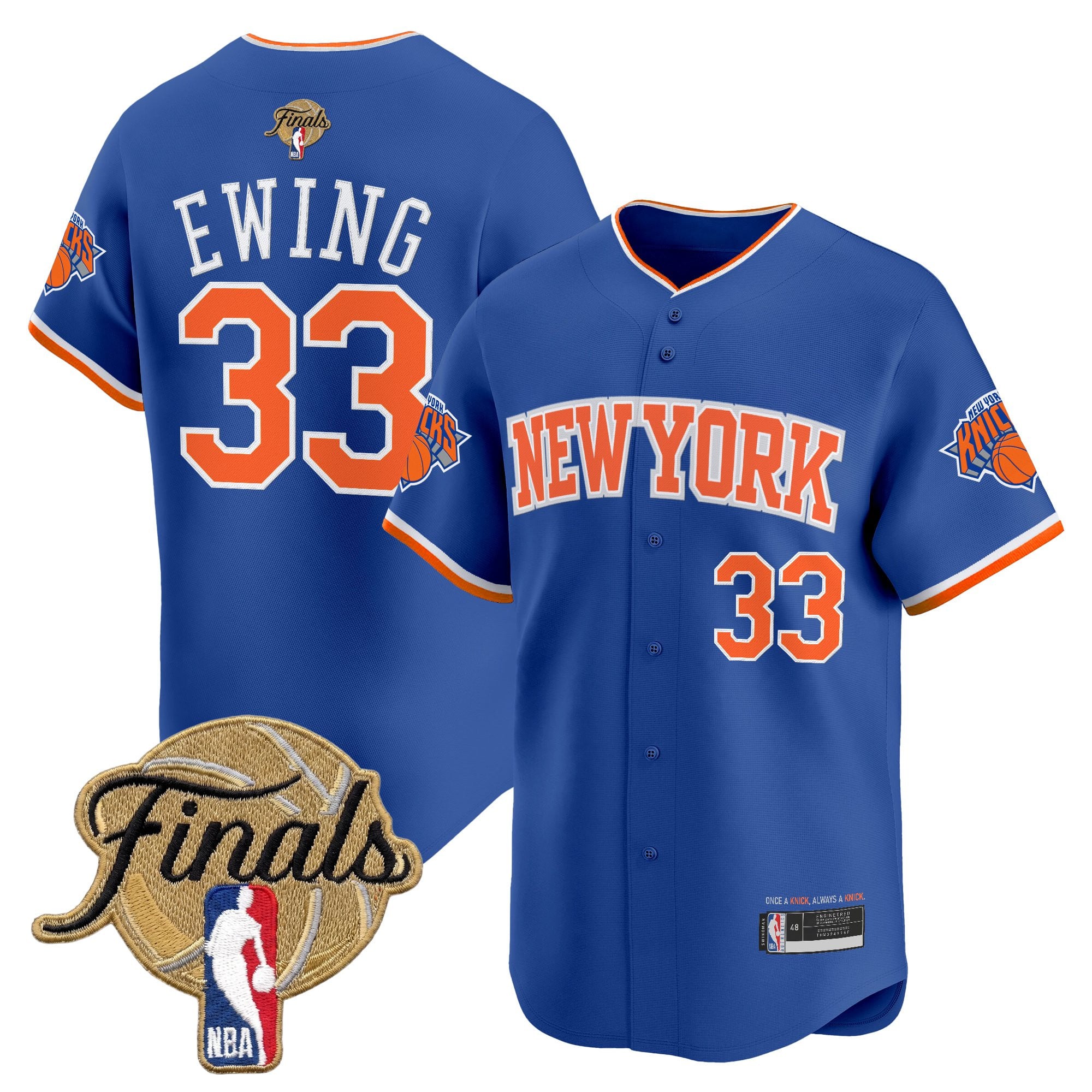 Men's New York Knicks 2026 Finals Vapor Baseball Jersey - All Stitched
