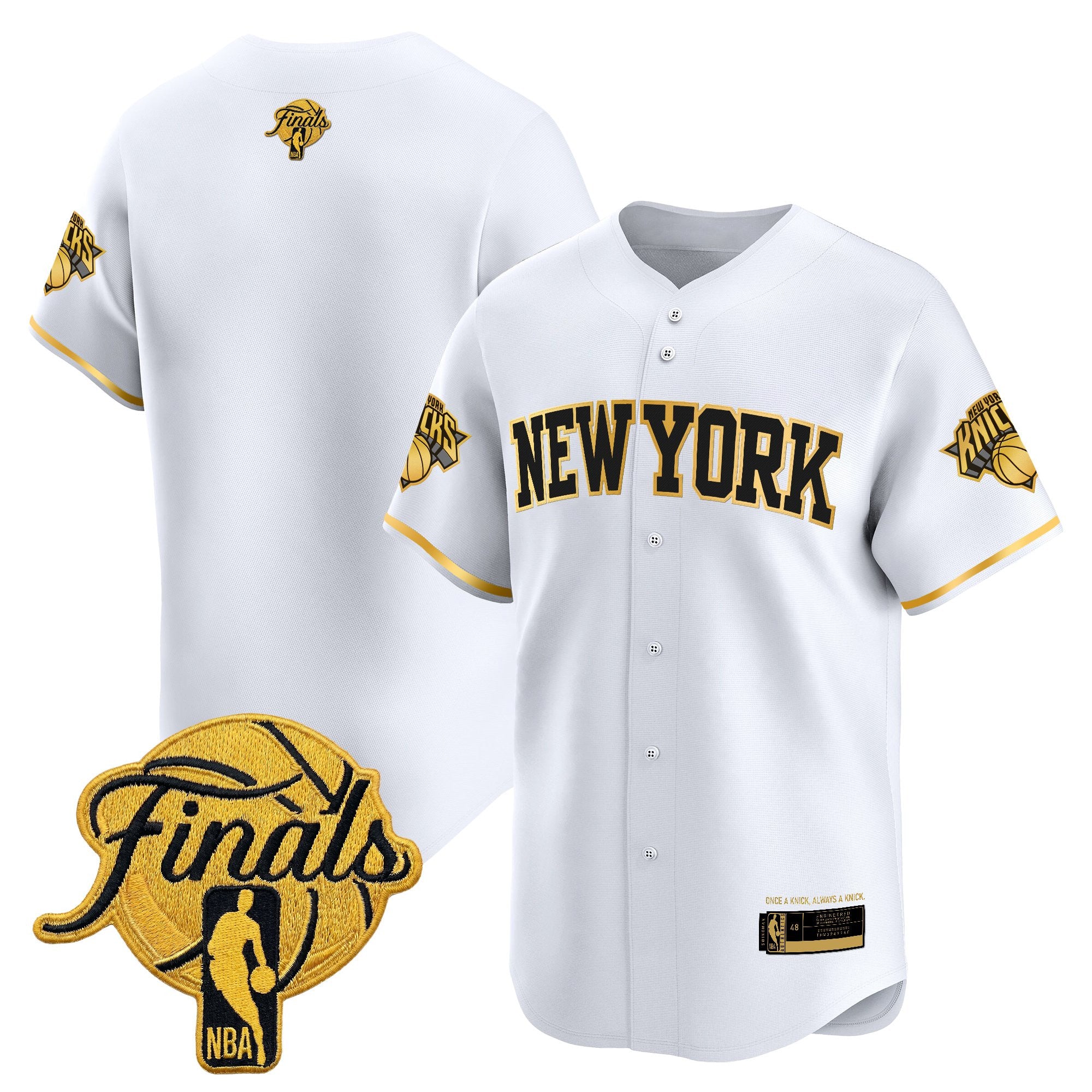 Men's New York Knicks 2026 Finals Vapor Baseball Jersey - All Stitched