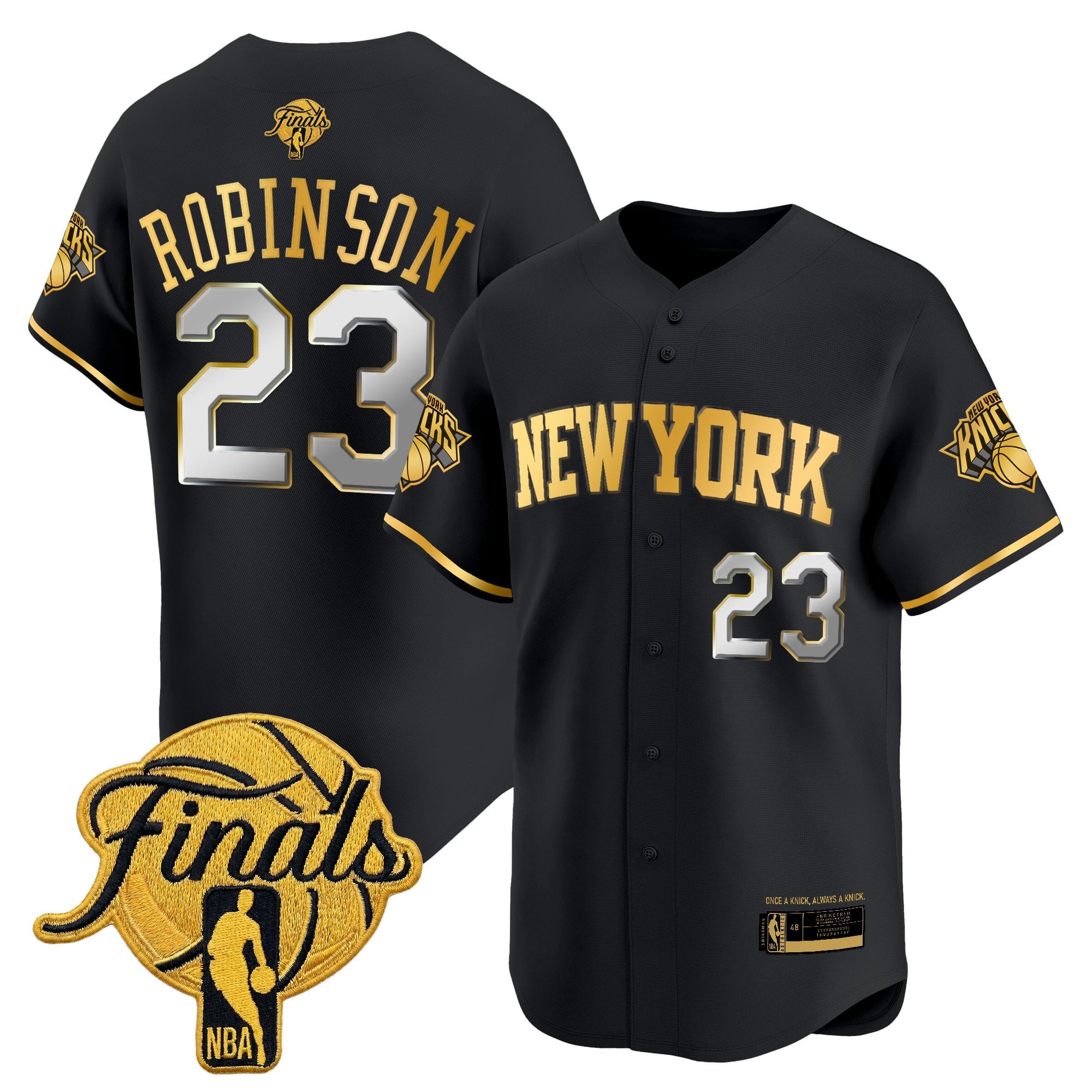 Men's New York Knicks 2026 Finals Vapor Baseball Jersey - All Stitched