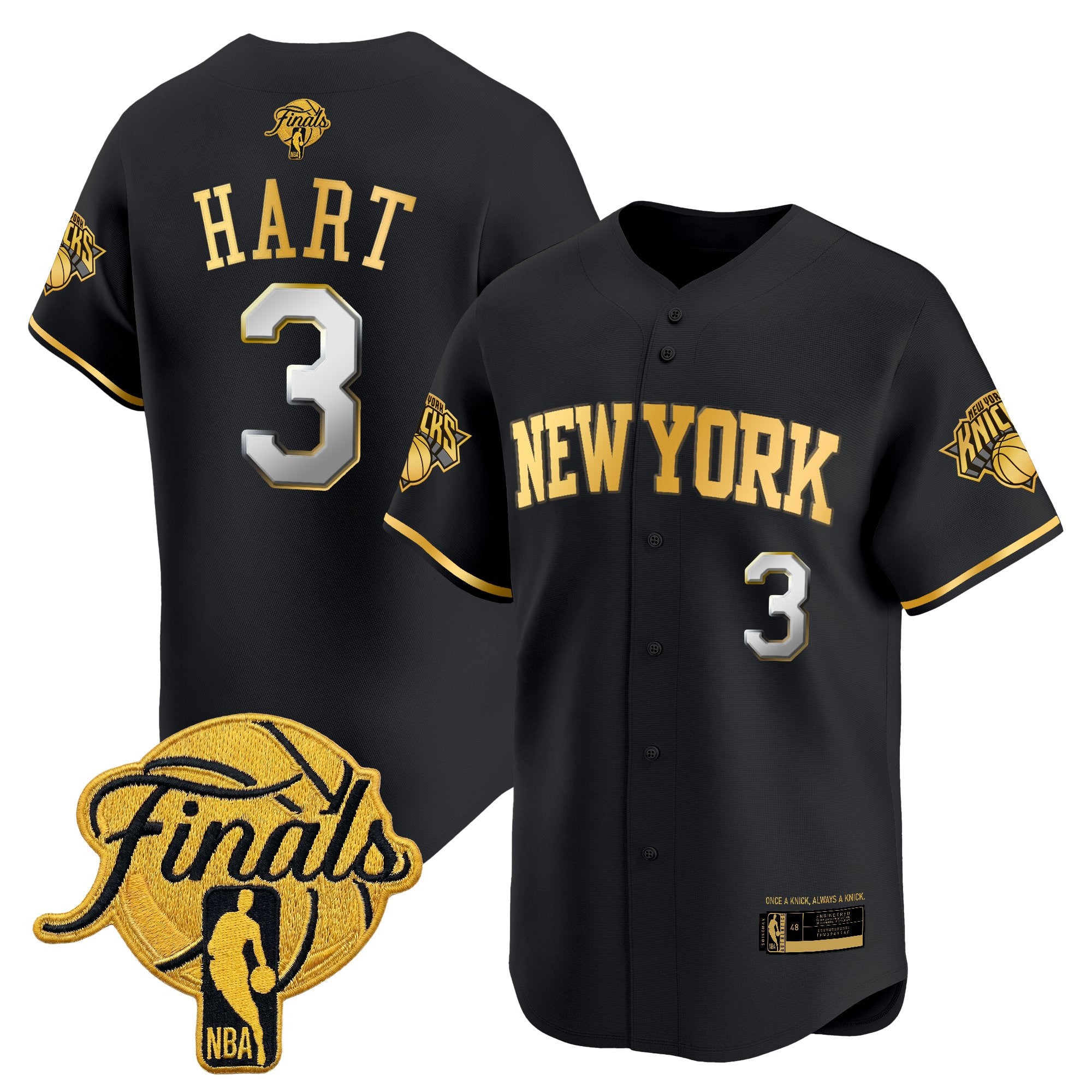 Men's New York Knicks 2026 Finals Vapor Baseball Jersey - All Stitched