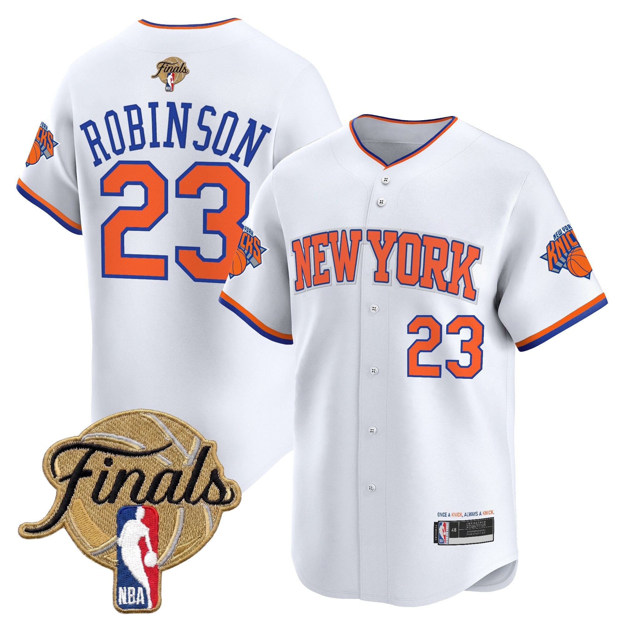 Men's New York Knicks 2026 Finals Vapor Baseball Jersey - All Stitched