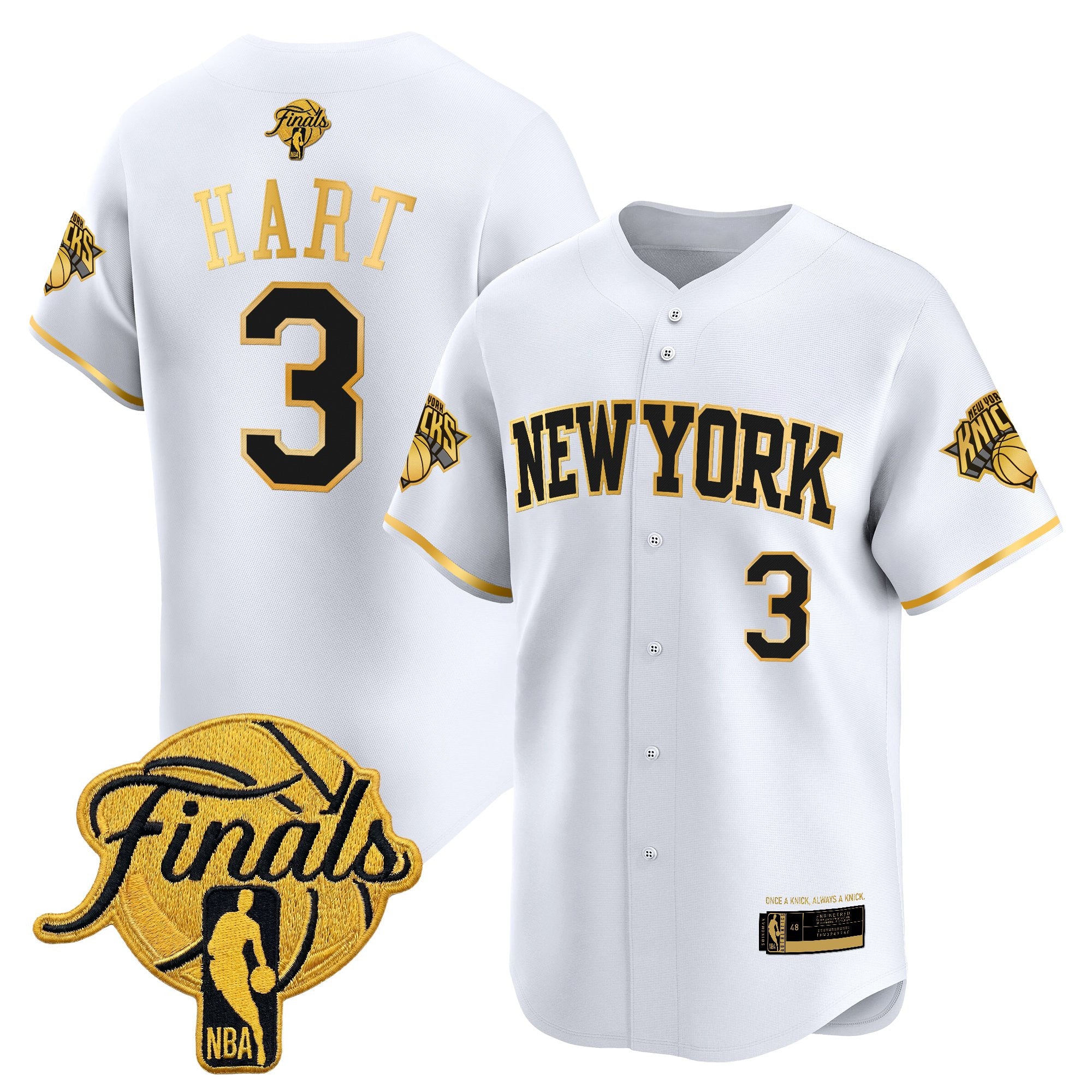 Men's New York Knicks 2026 Finals Vapor Baseball Jersey - All Stitched