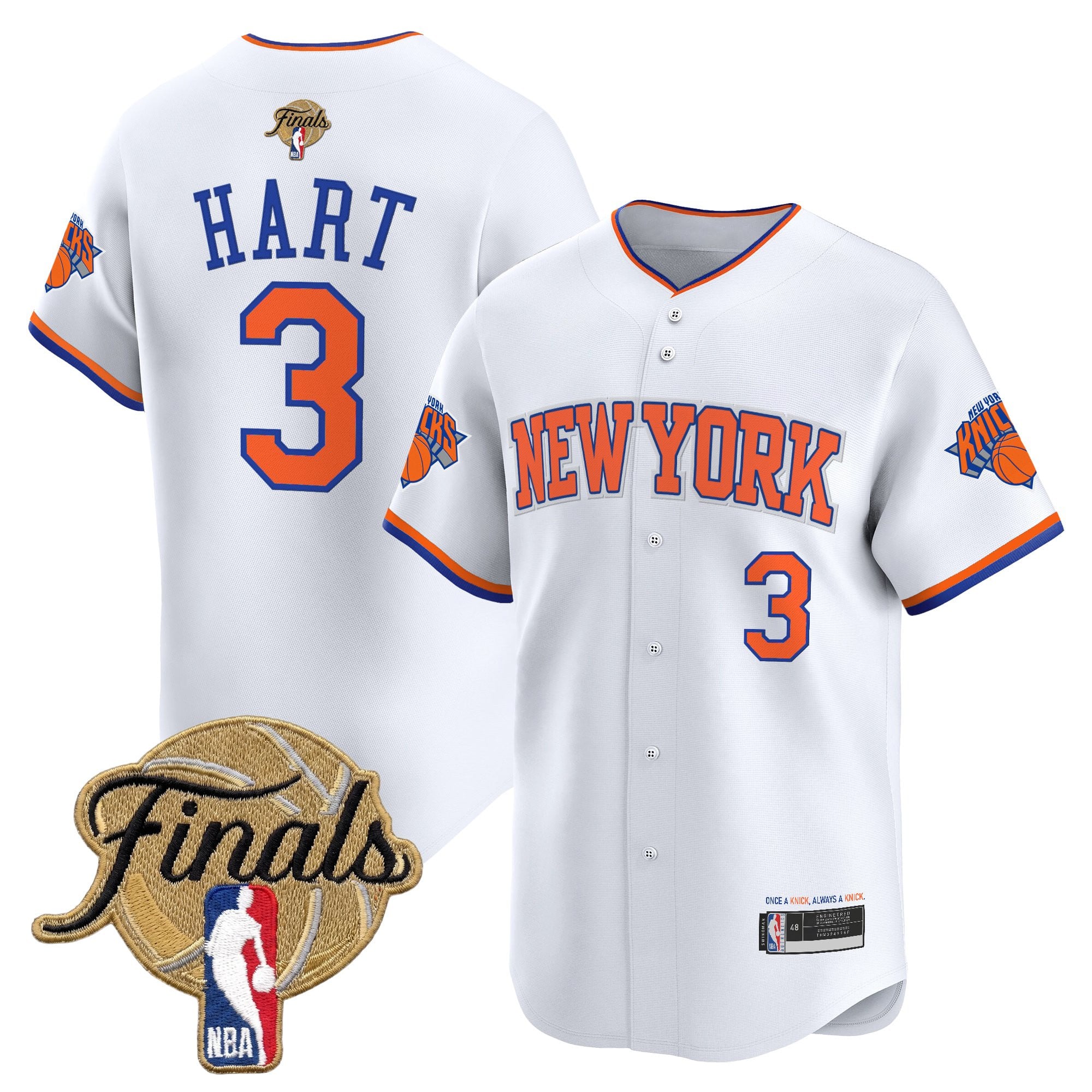 Men's New York Knicks 2026 Finals Vapor Baseball Jersey - All Stitched