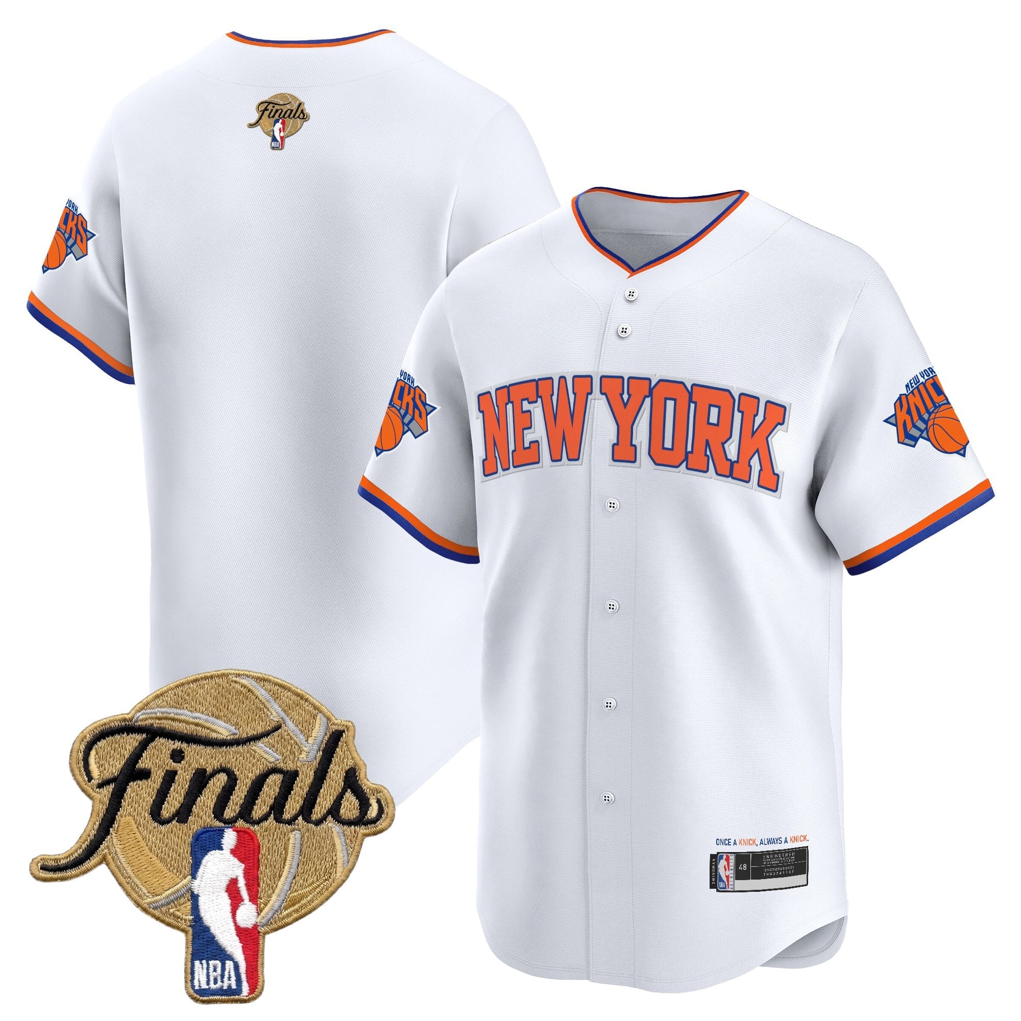Men's New York Knicks 2026 Finals Vapor Baseball Jersey - All Stitched