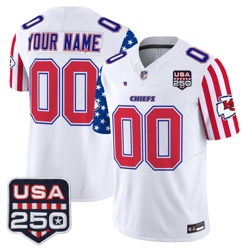 Chiefs "America 250 Edition" Vapor Limited Custom Jersey - All Stitched