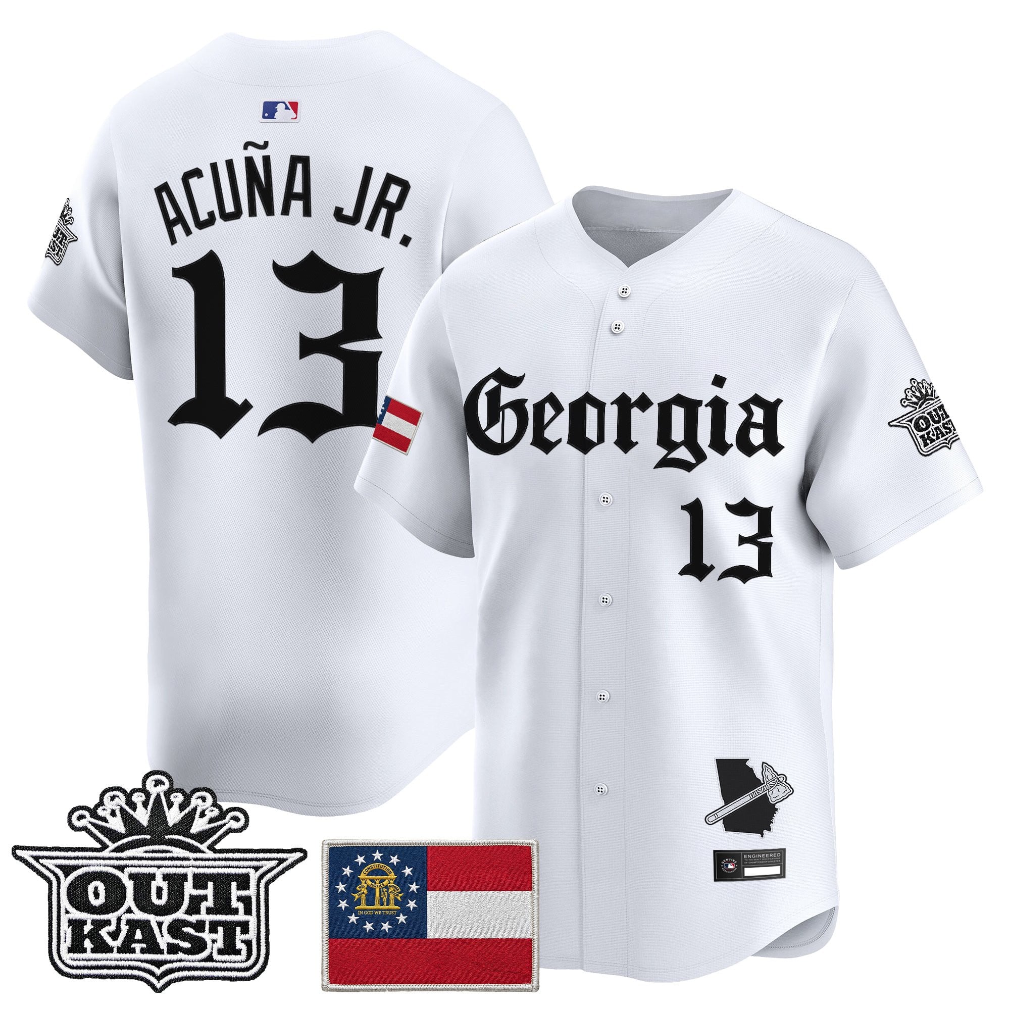 Men's Atlanta Braves 'Georgia x Outkast Gothic Edition' Vapor Premier Limited Jersey - All Stitched