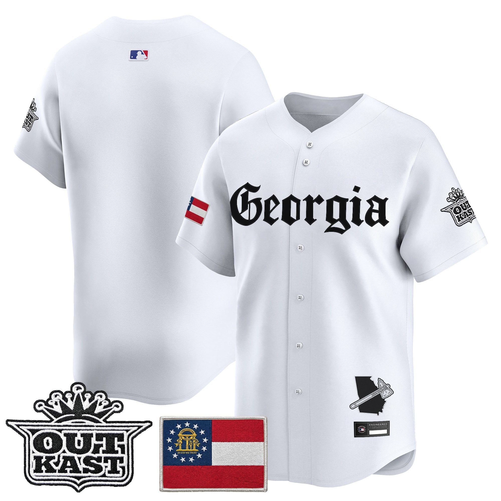 Men's Atlanta Braves 'Georgia x Outkast Gothic Edition' Vapor Premier Limited Jersey - All Stitched