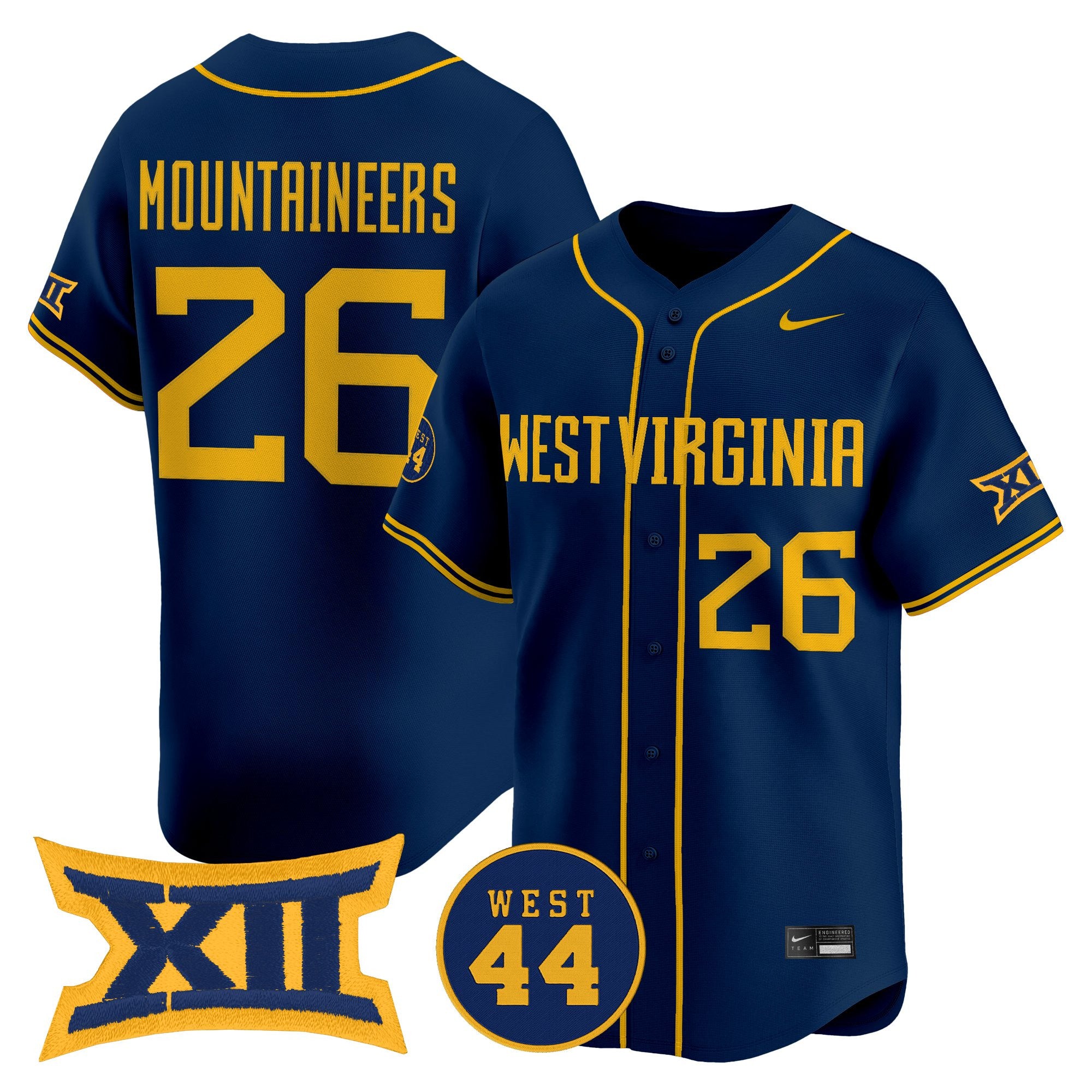 Men's West Virginia Mountaineers 2026 Vapor Premier Limited Jersey - All Stitched