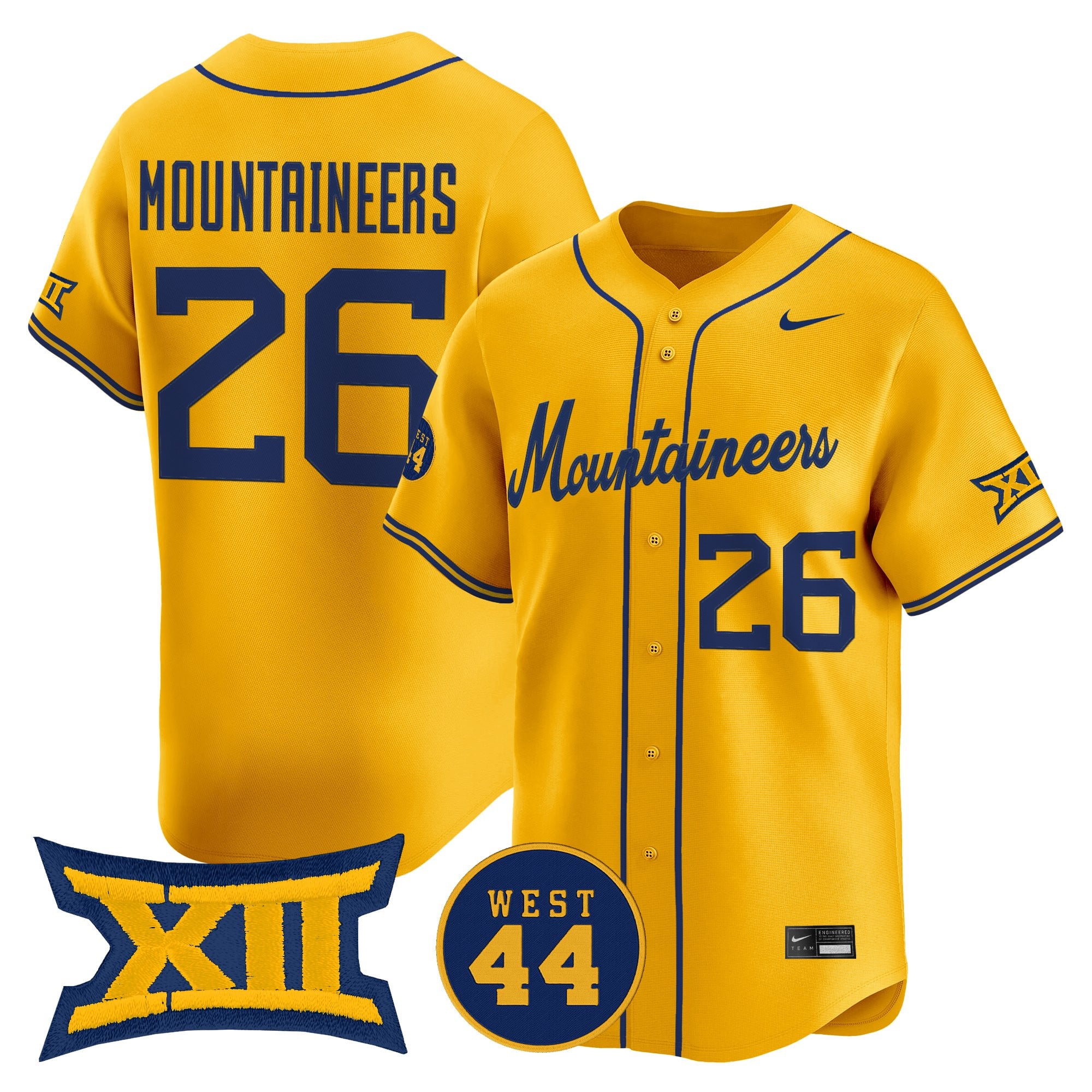 Men's West Virginia Mountaineers 2026 Vapor Premier Limited Jersey - All Stitched