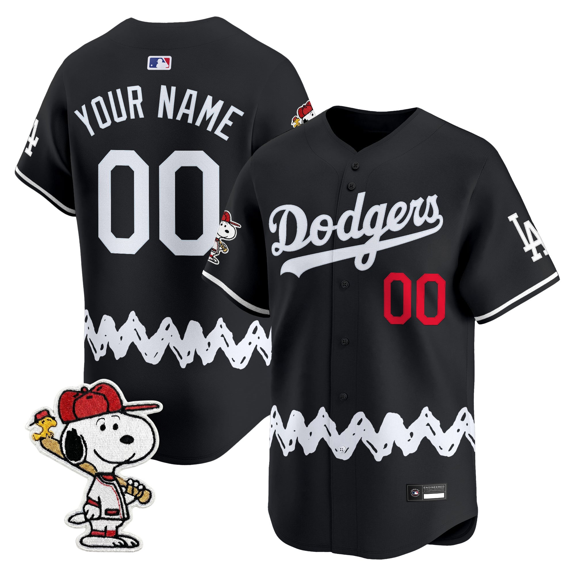 Los Angeles Dodgers x Peanuts Vapor Premier Limited Custom Jersey - Stitched