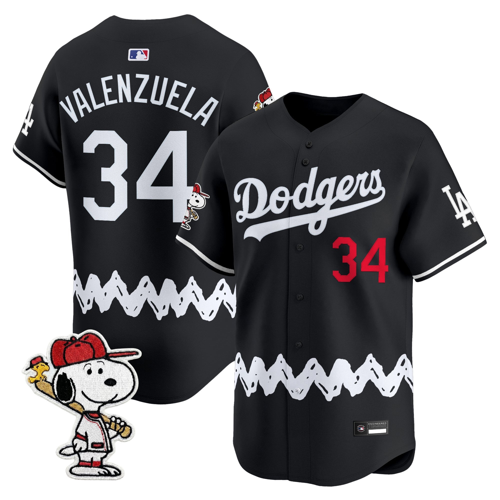 Men's Los Angeles Dodgers x Peanuts Vapor Premier Limited Jersey - Stitched