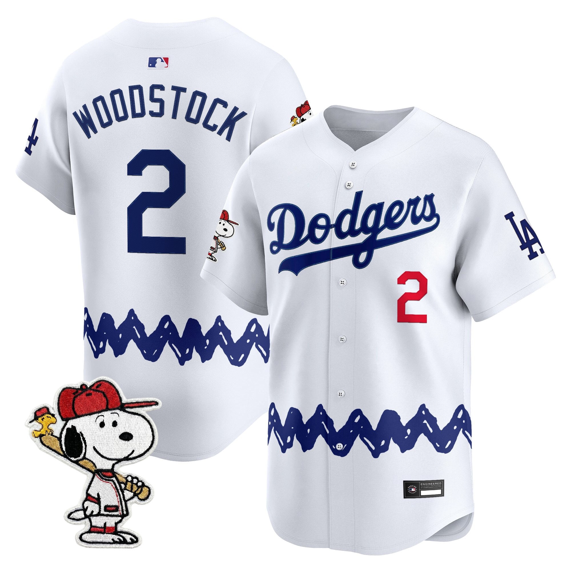 Men's Los Angeles Dodgers x Peanuts Vapor Premier Limited Jersey - Stitched