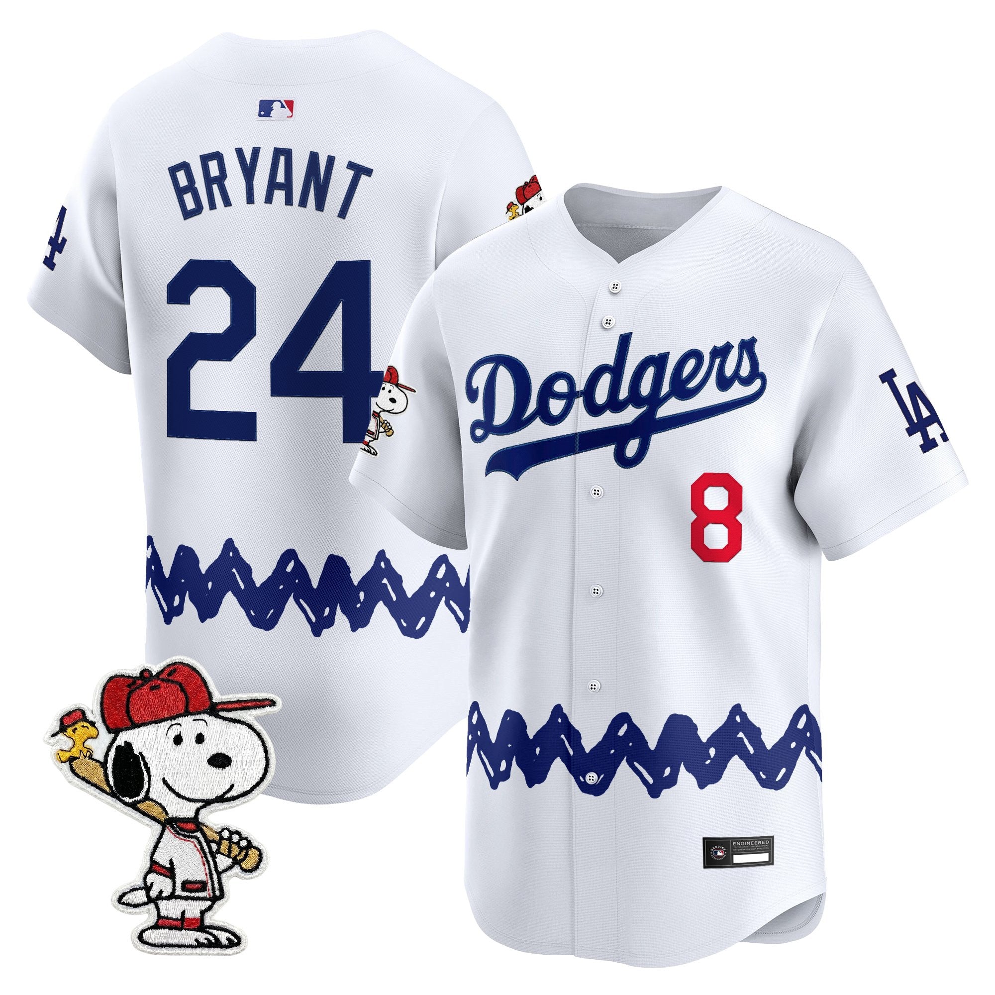Men's Los Angeles Dodgers x Peanuts Vapor Premier Limited Jersey - Stitched
