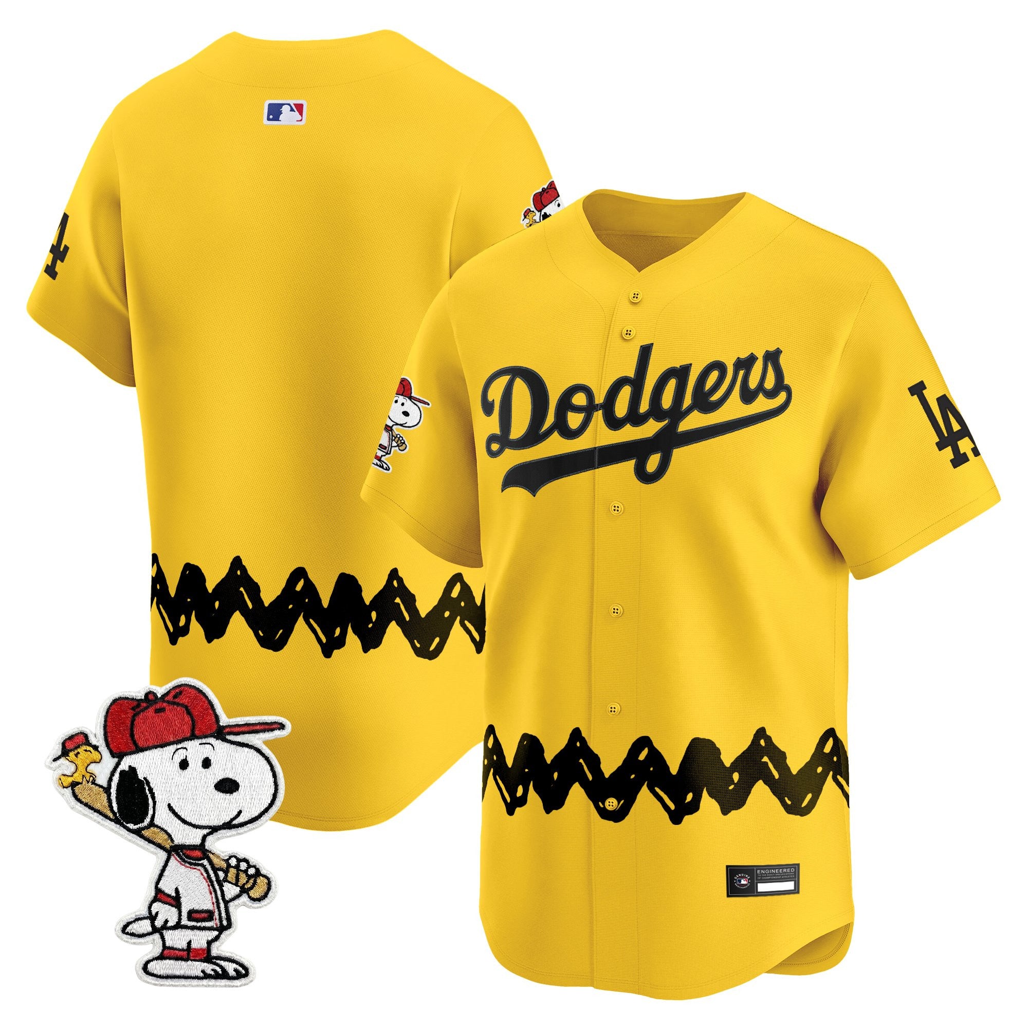 Men's Los Angeles Dodgers x Peanuts Vapor Premier Limited Jersey - Stitched