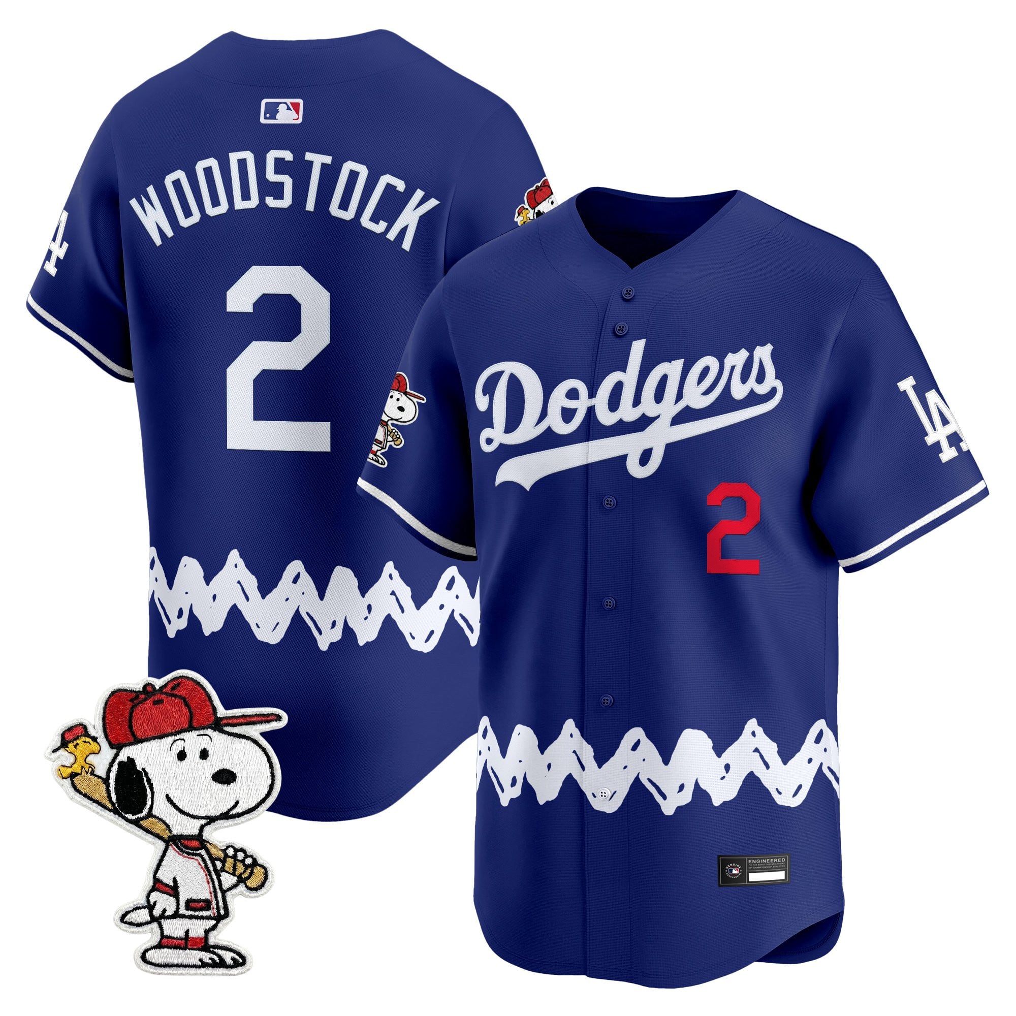 Men's Los Angeles Dodgers x Peanuts Vapor Premier Limited Jersey - Stitched