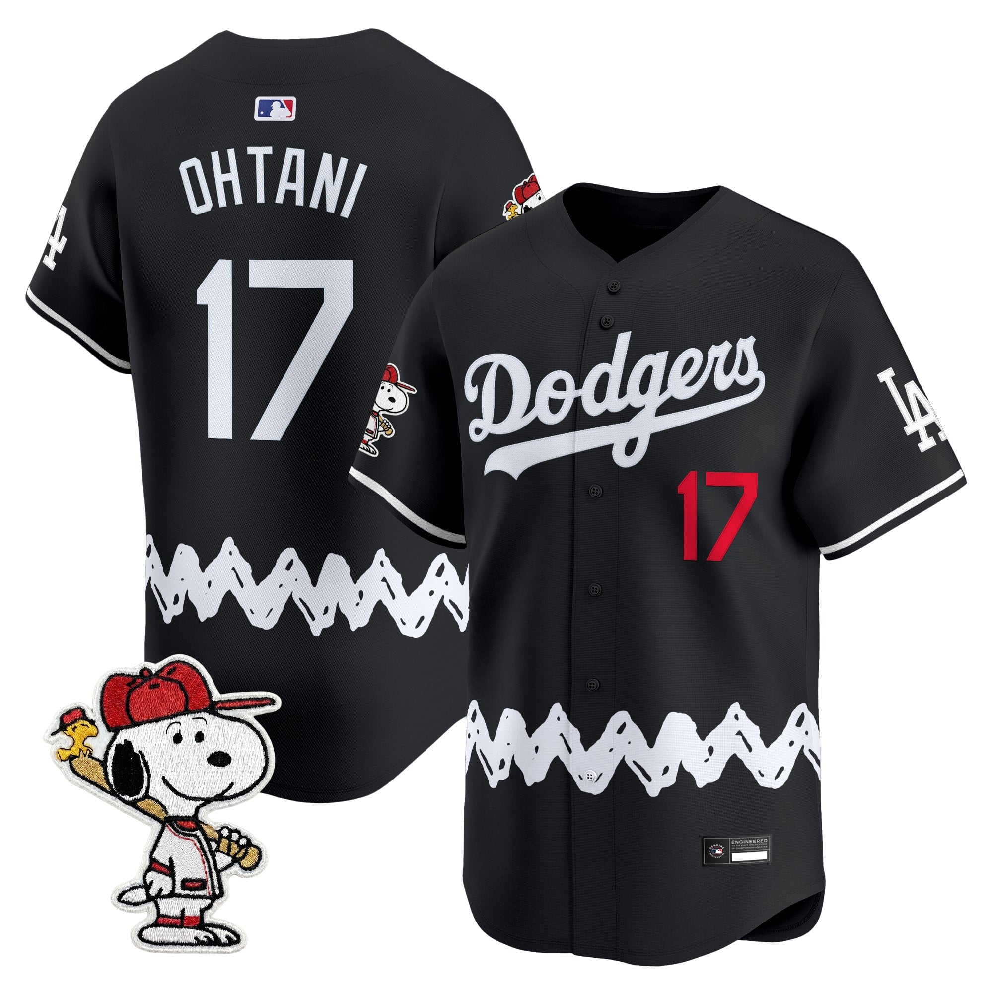 Men's Los Angeles Dodgers x Peanuts Vapor Premier Limited Jersey - Stitched