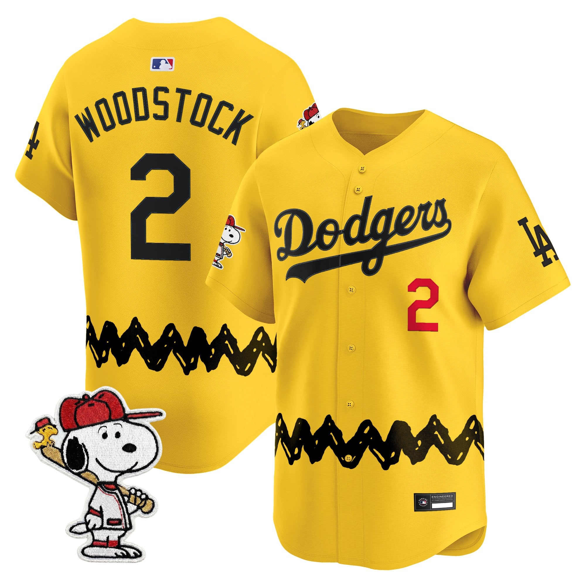 Men's Los Angeles Dodgers x Peanuts Vapor Premier Limited Jersey - Stitched