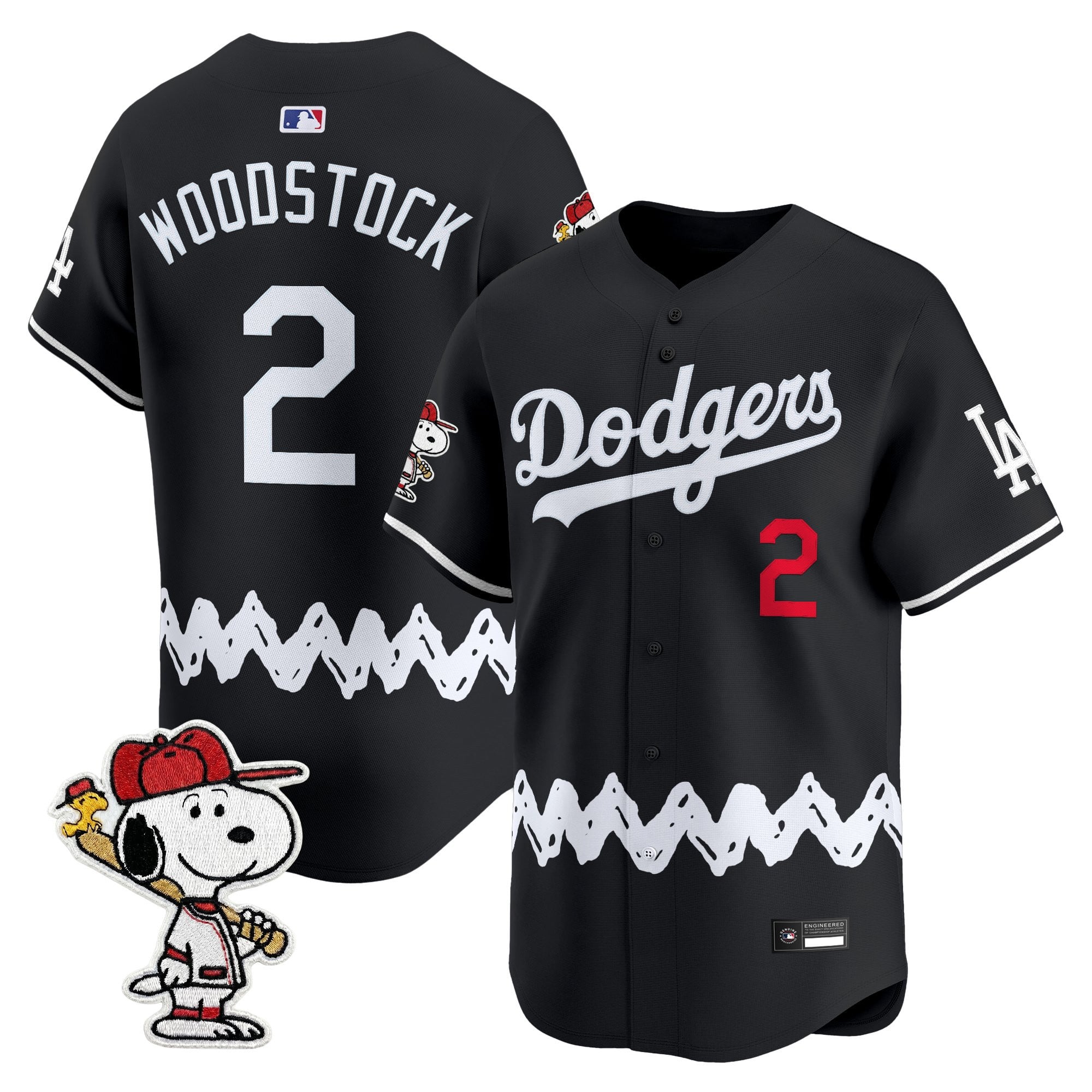 Men's Los Angeles Dodgers x Peanuts Vapor Premier Limited Jersey - Stitched