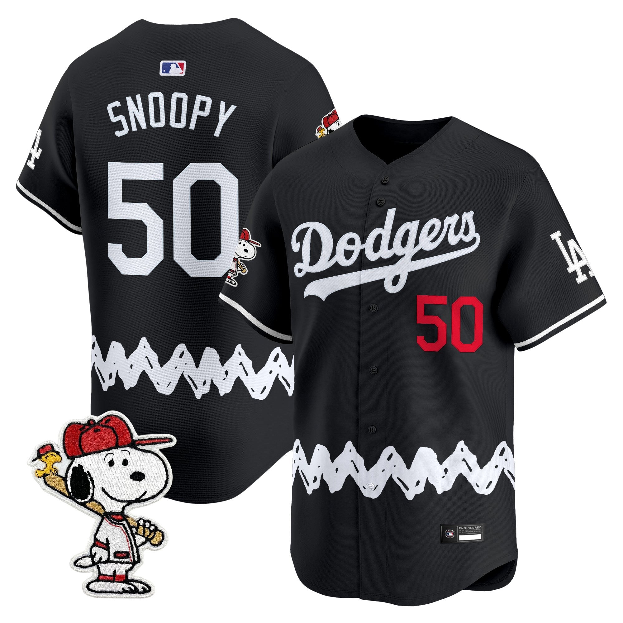 Men's Los Angeles Dodgers x Peanuts Vapor Premier Limited Jersey - Stitched