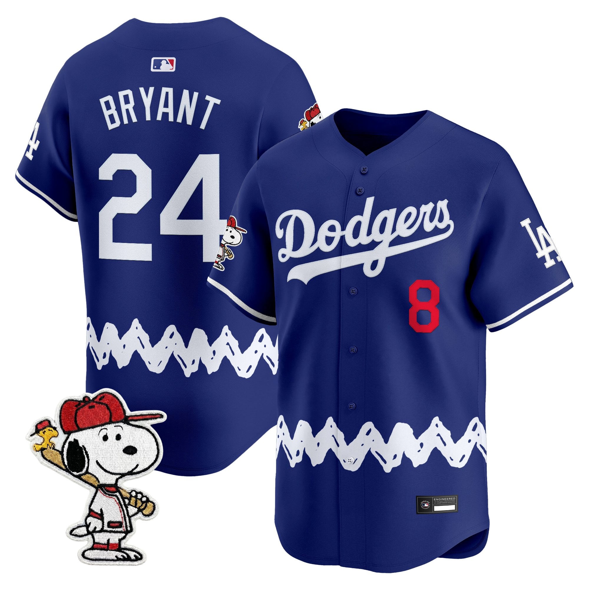 Men's Los Angeles Dodgers x Peanuts Vapor Premier Limited Jersey - Stitched