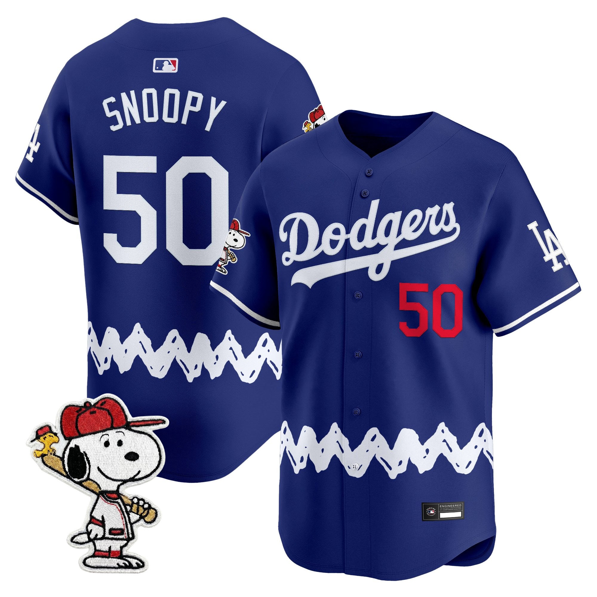 Men's Los Angeles Dodgers x Peanuts Vapor Premier Limited Jersey - Stitched