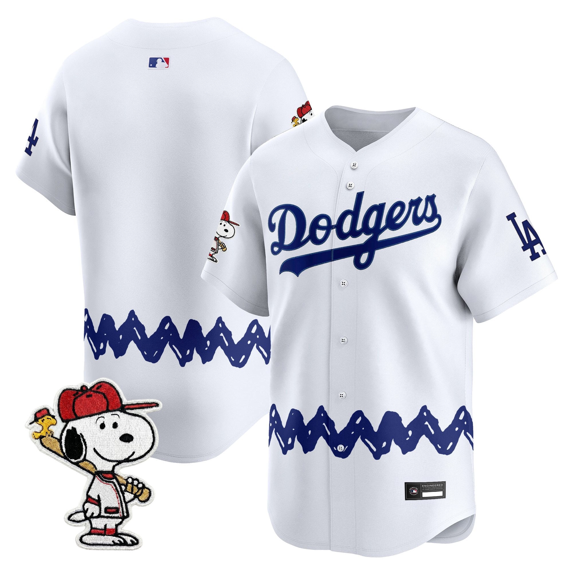 Men's Los Angeles Dodgers x Peanuts Vapor Premier Limited Jersey - Stitched