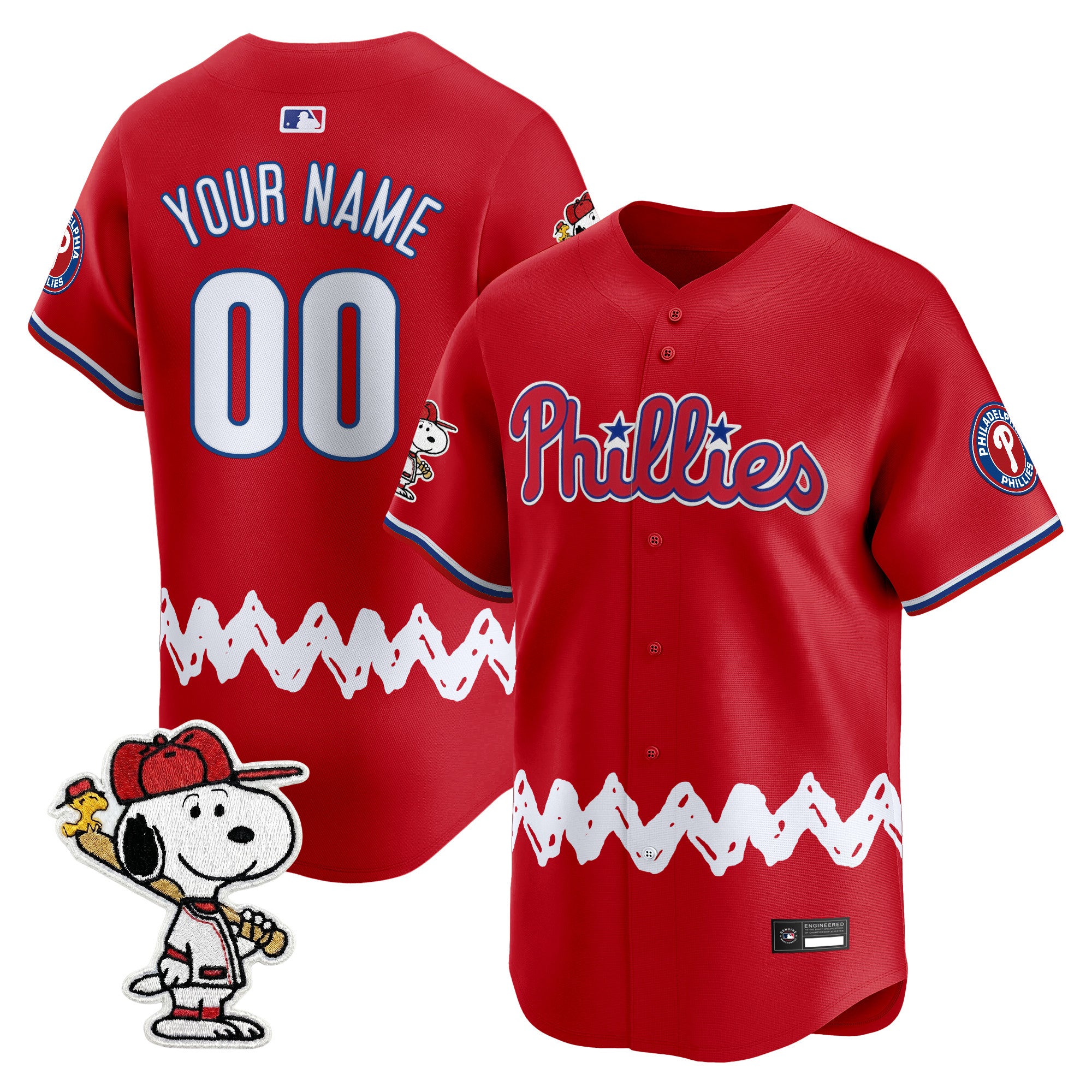 Philadelphia Phillies x Peanuts Vapor Premier Limited Custom Jersey - Stitched