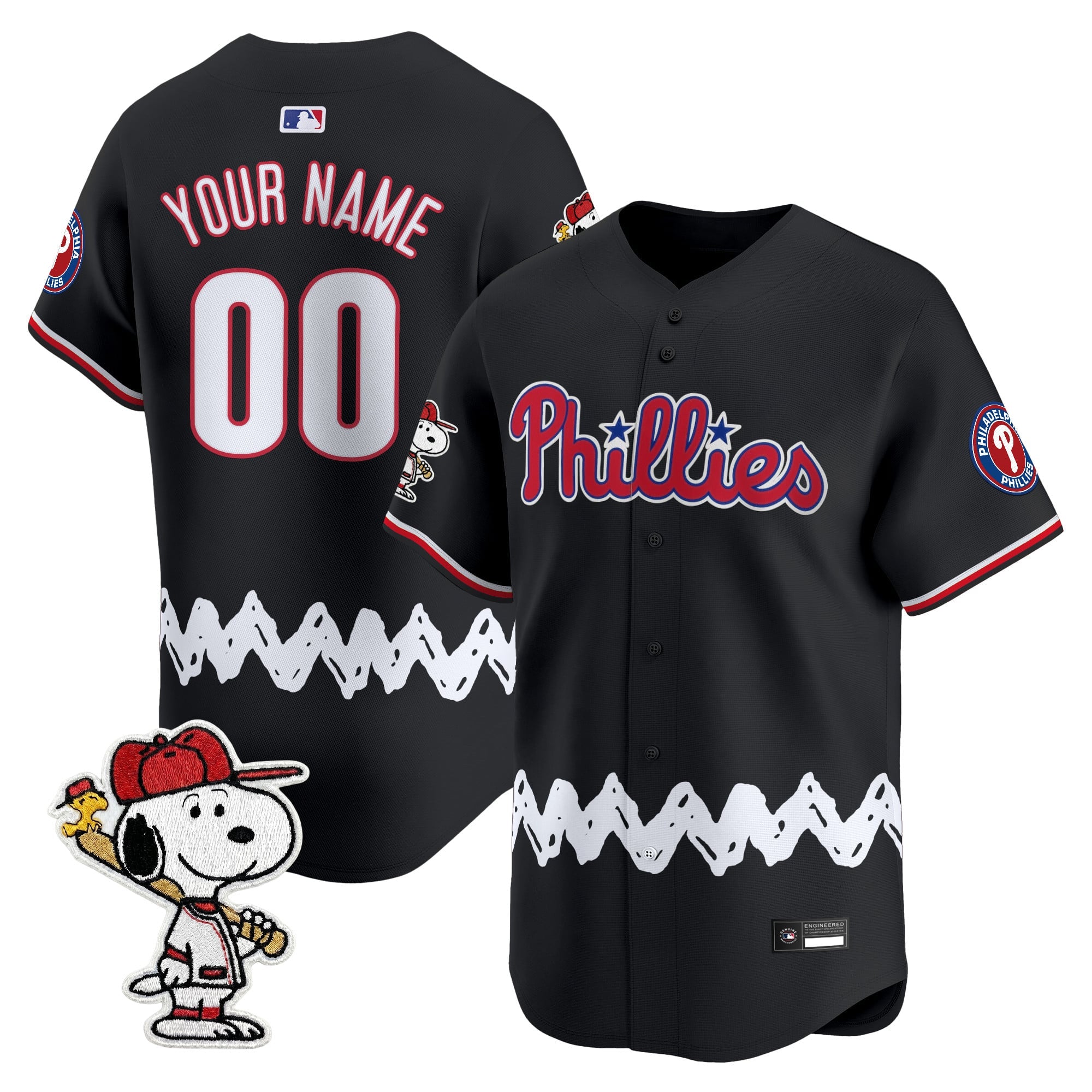 Philadelphia Phillies x Peanuts Vapor Premier Limited Custom Jersey - Stitched