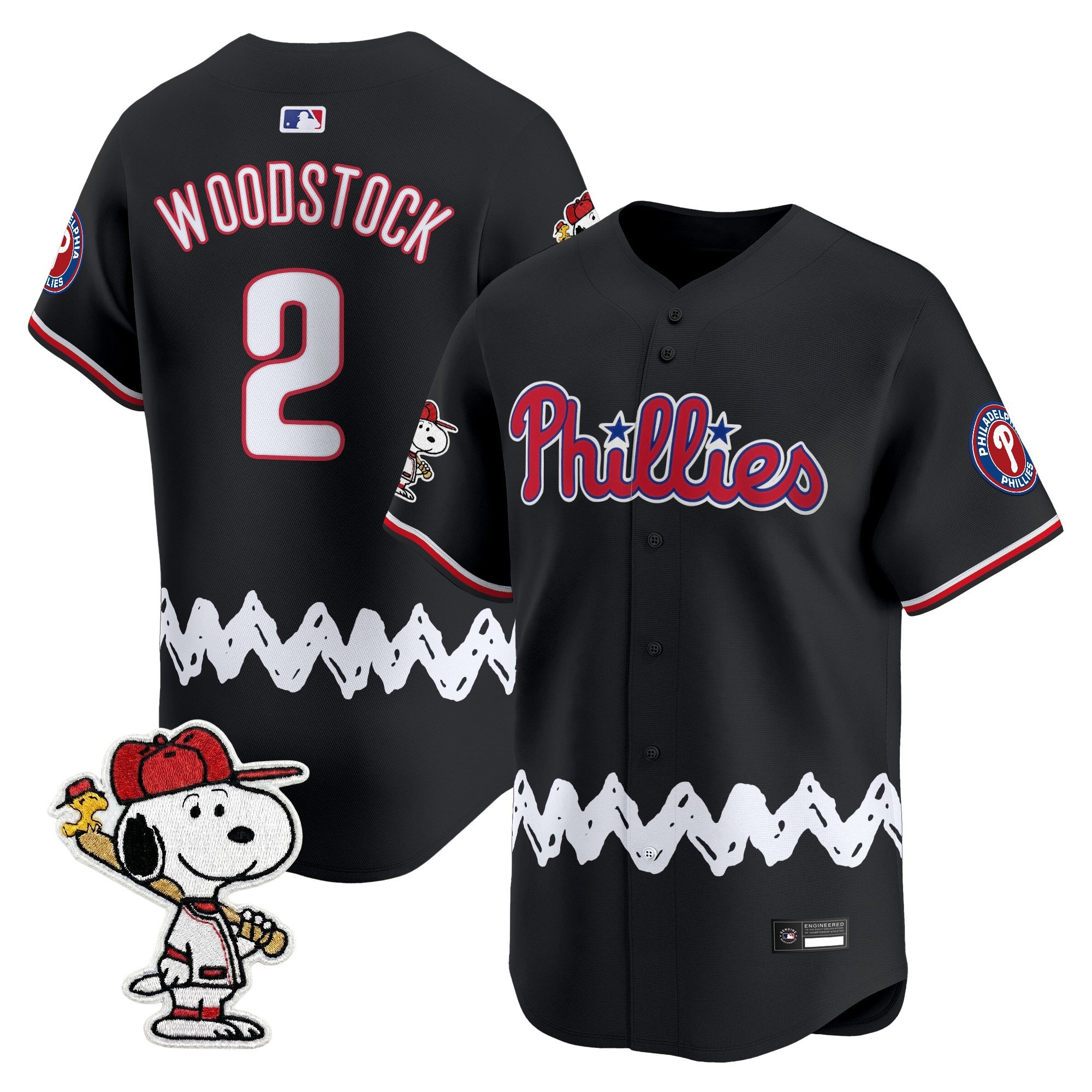 Men's Philadelphia Phillies x Peanuts Vapor Premier Limited Jersey - Stitched