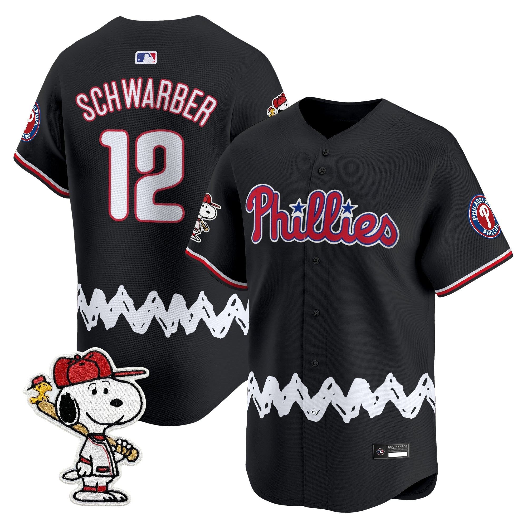 Men's Philadelphia Phillies x Peanuts Vapor Premier Limited Jersey - Stitched