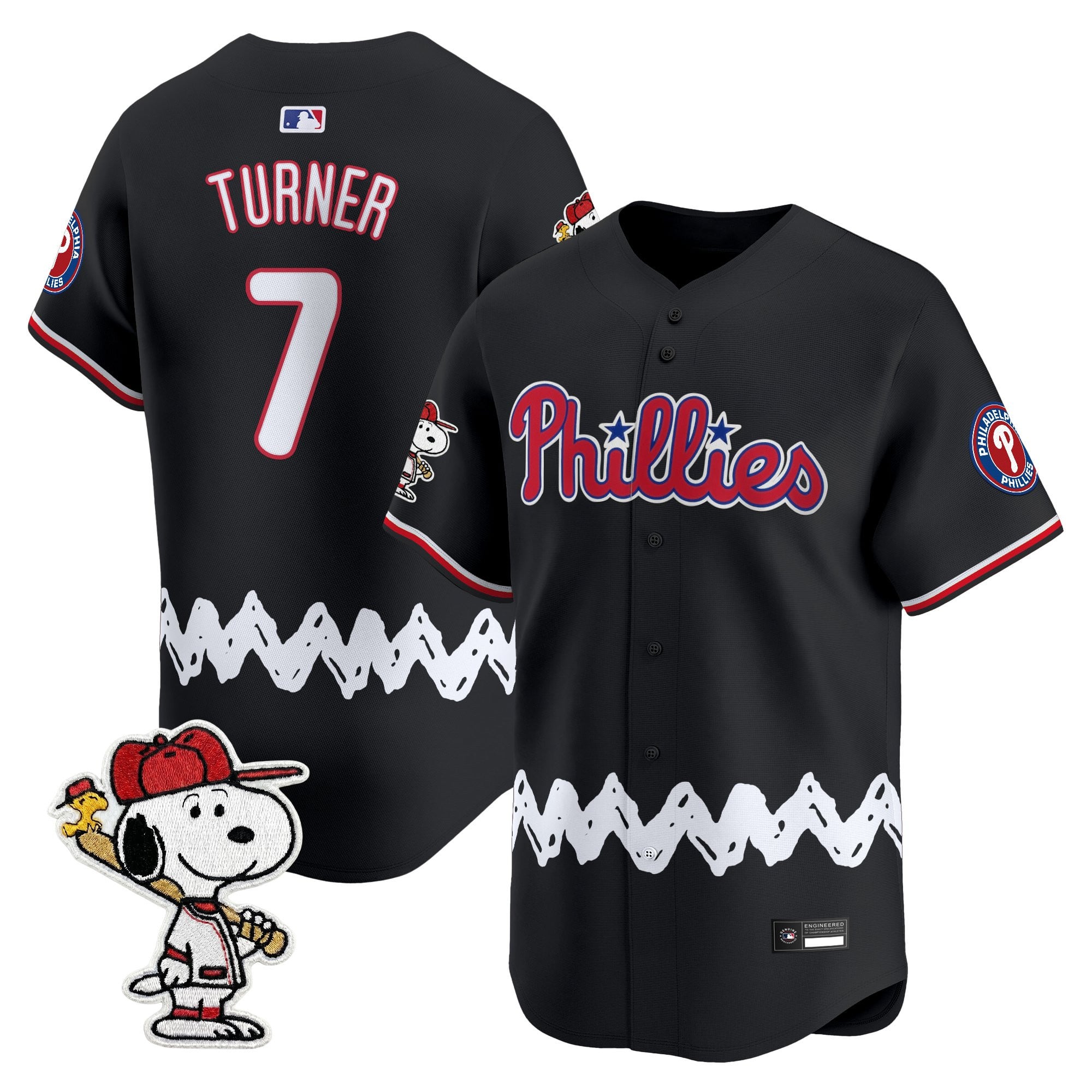 Men's Philadelphia Phillies x Peanuts Vapor Premier Limited Jersey - Stitched