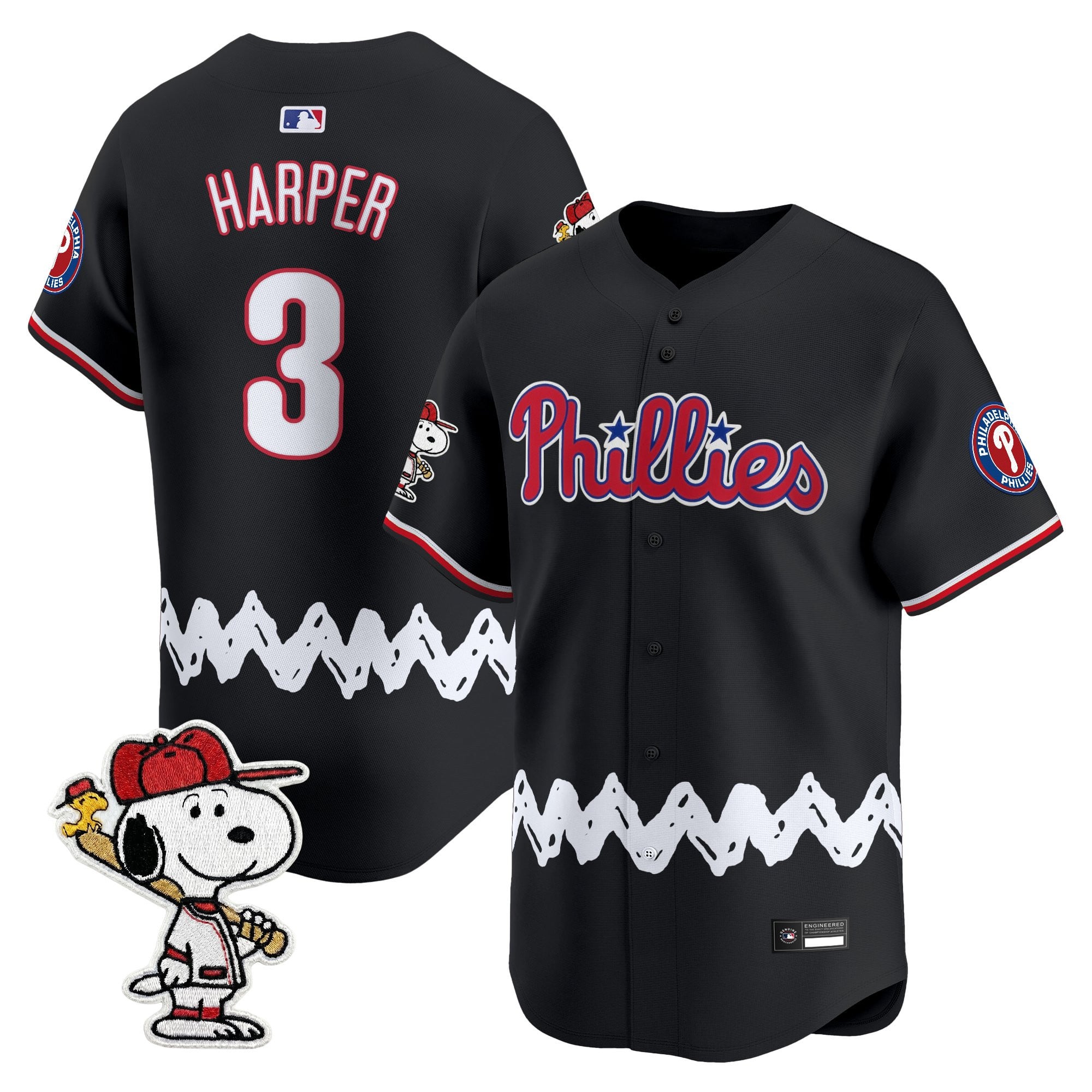 Men's Philadelphia Phillies x Peanuts Vapor Premier Limited Jersey - Stitched
