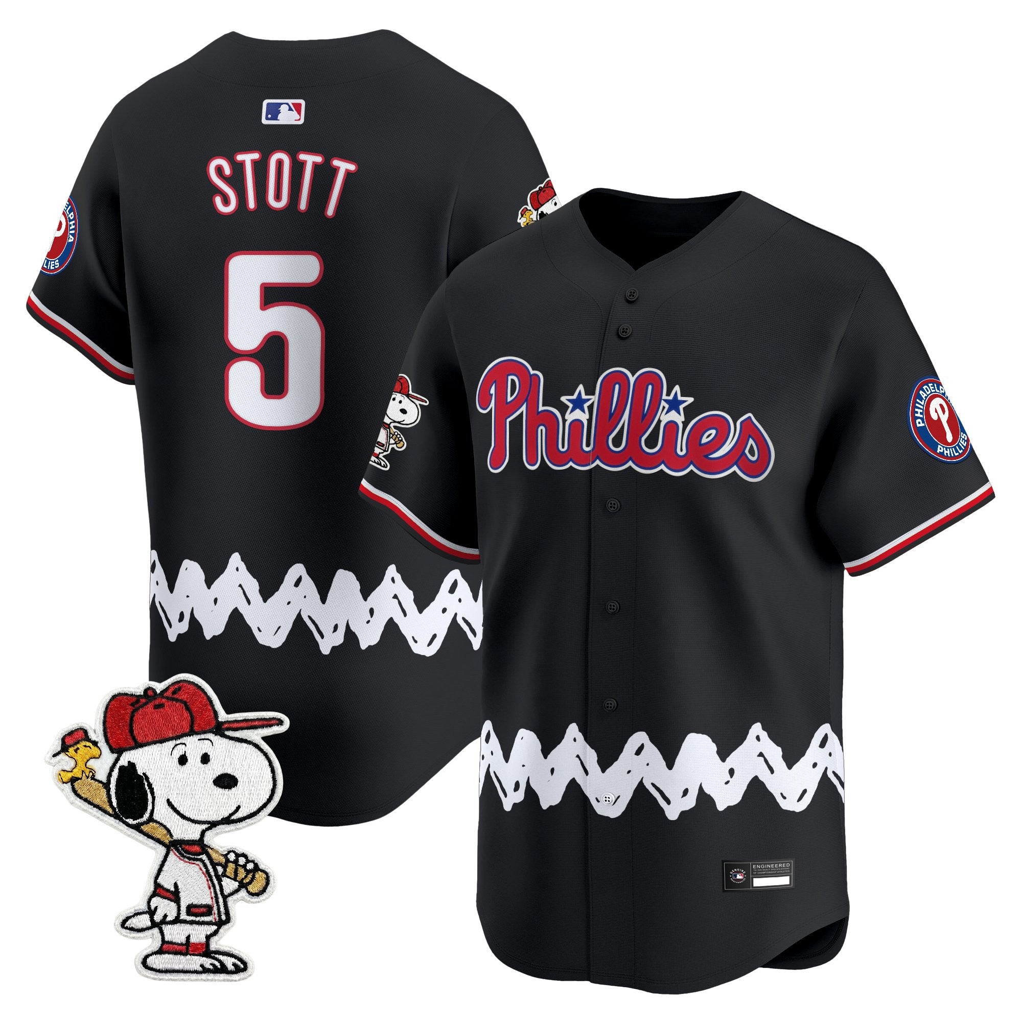 Men's Philadelphia Phillies x Peanuts Vapor Premier Limited Jersey - Stitched