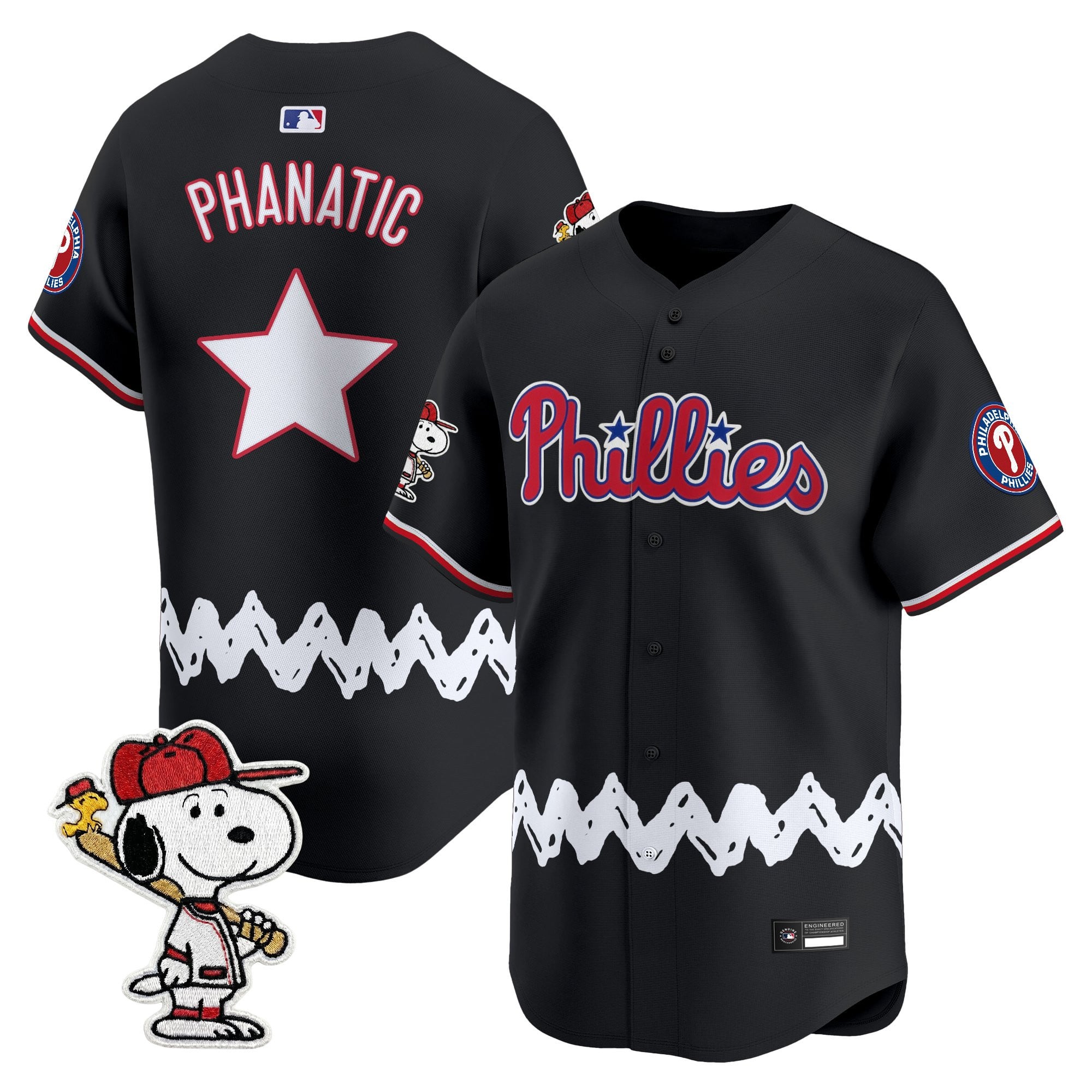 Men's Philadelphia Phillies x Peanuts Vapor Premier Limited Jersey - Stitched
