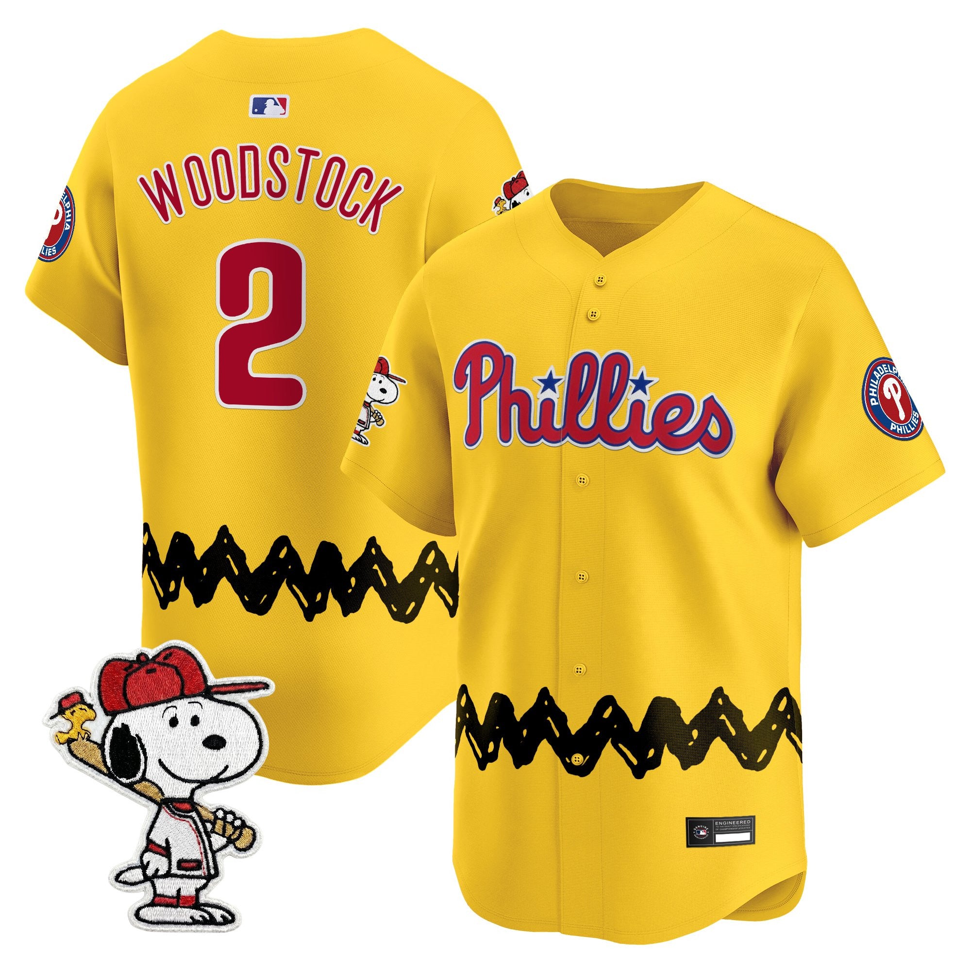 Men's Philadelphia Phillies x Peanuts Vapor Premier Limited Jersey - Stitched