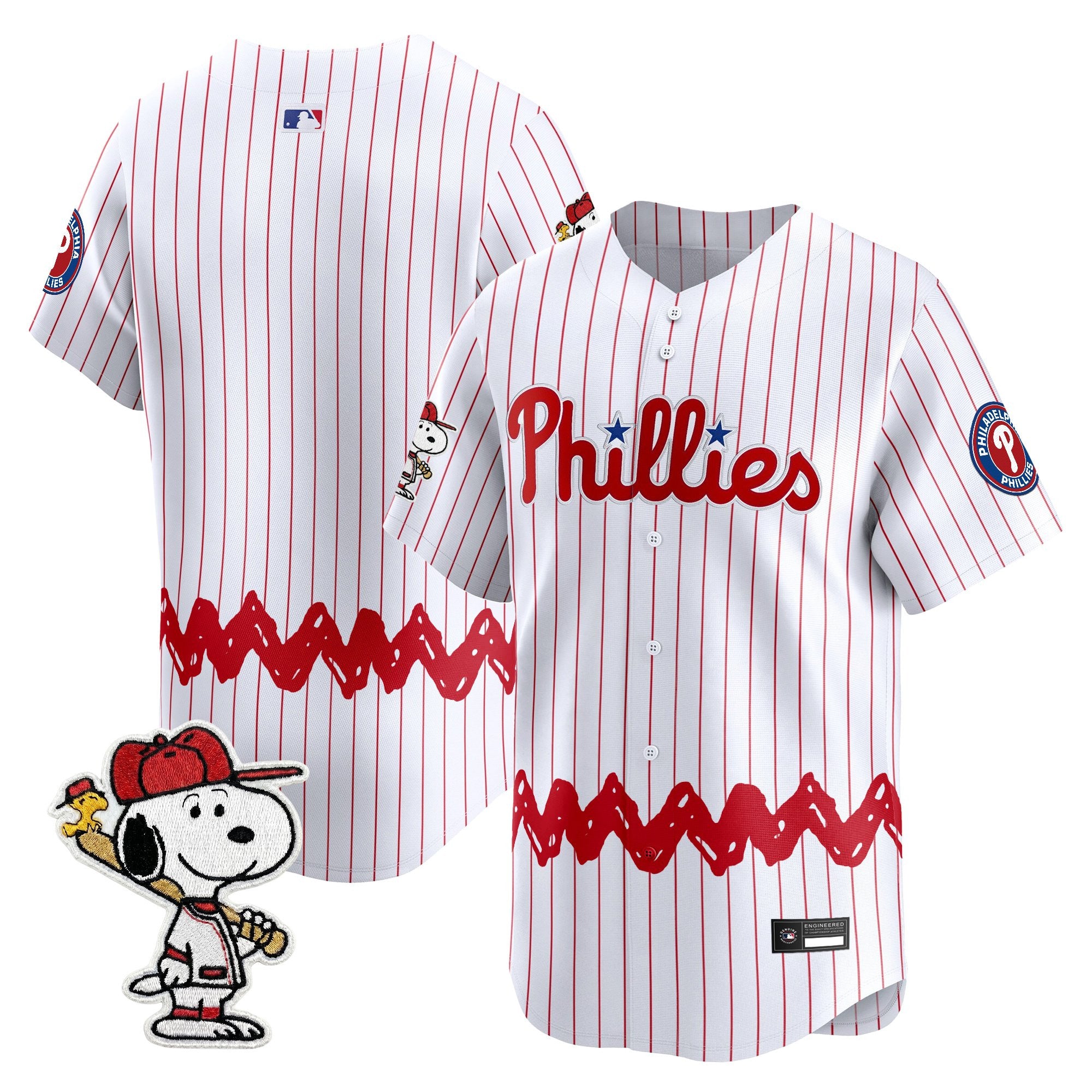 Men's Philadelphia Phillies x Peanuts Vapor Premier Limited Jersey - Stitched