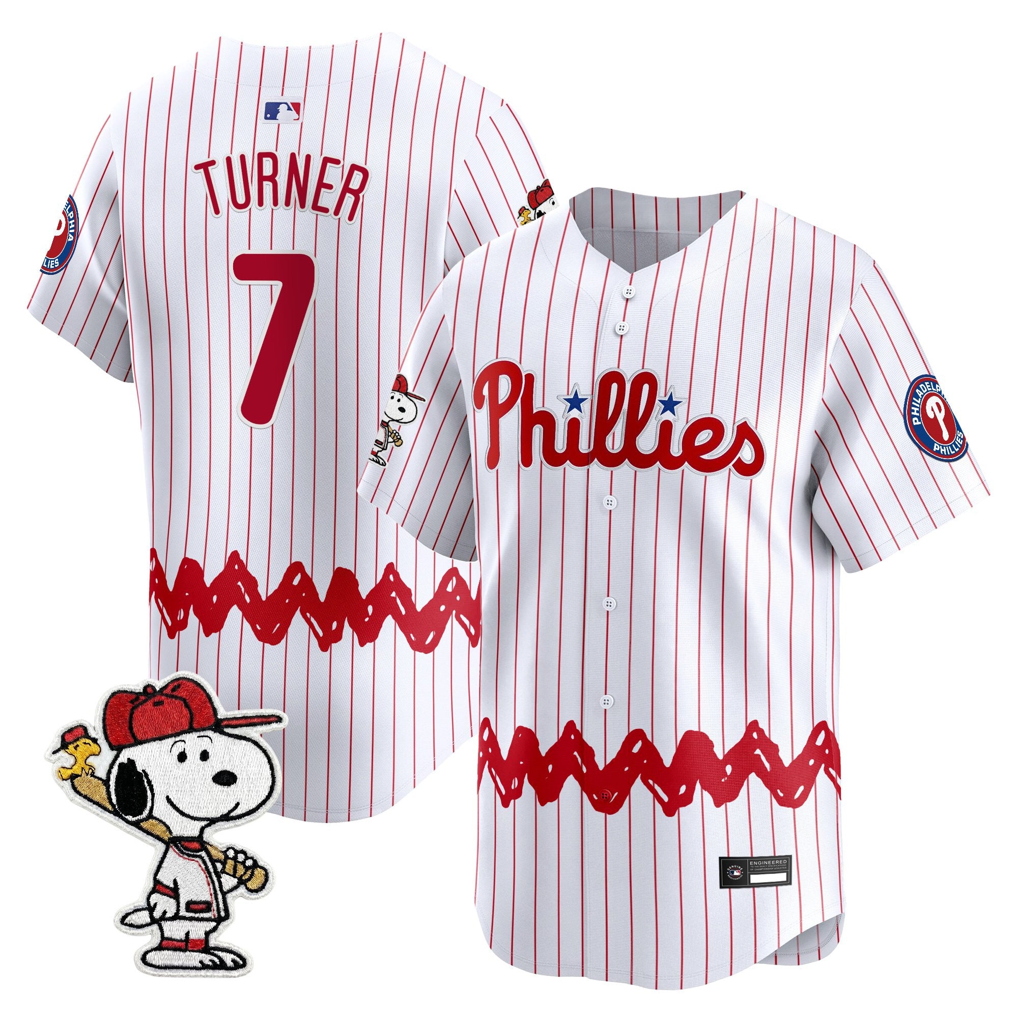 Men's Philadelphia Phillies x Peanuts Vapor Premier Limited Jersey - Stitched
