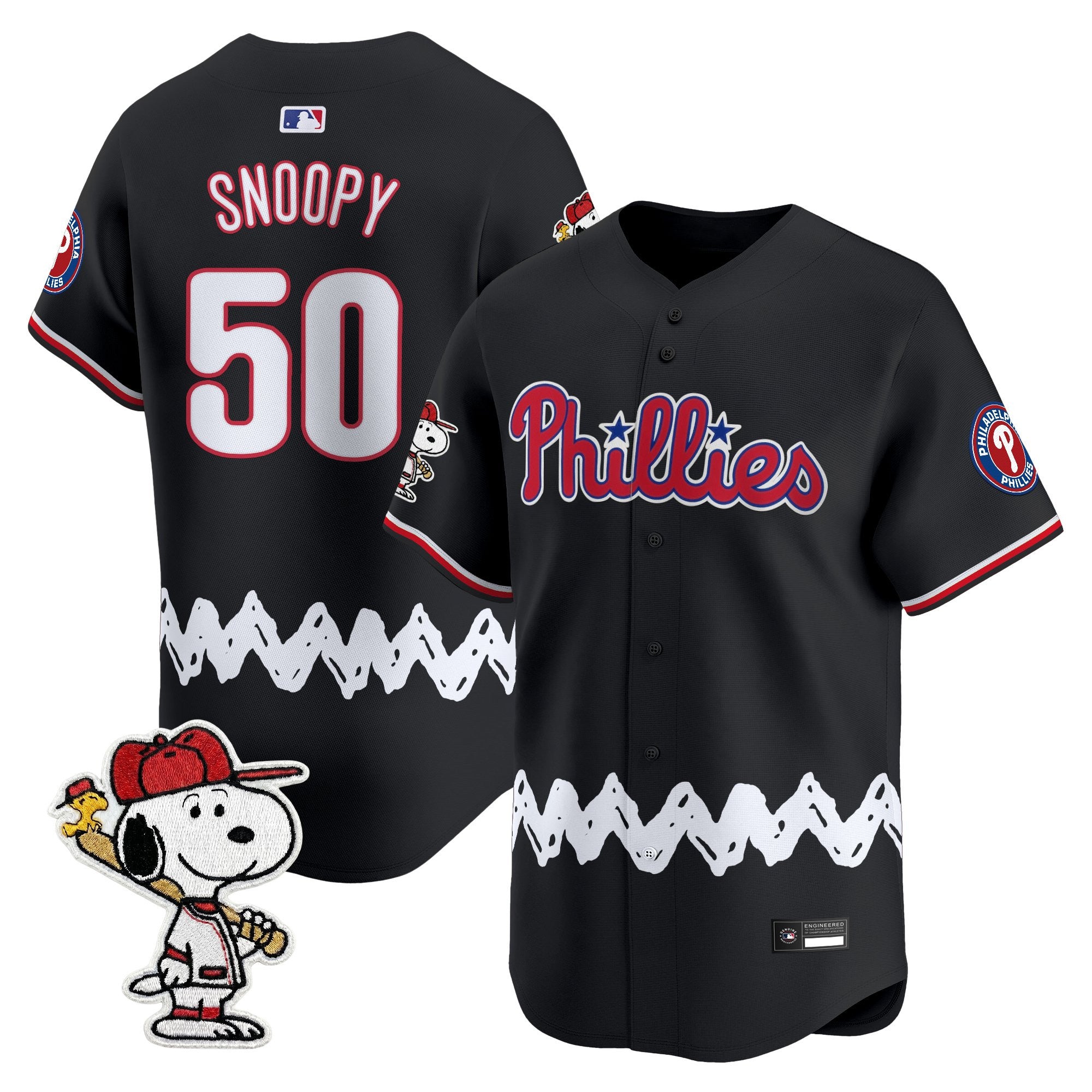 Men's Philadelphia Phillies x Peanuts Vapor Premier Limited Jersey - Stitched