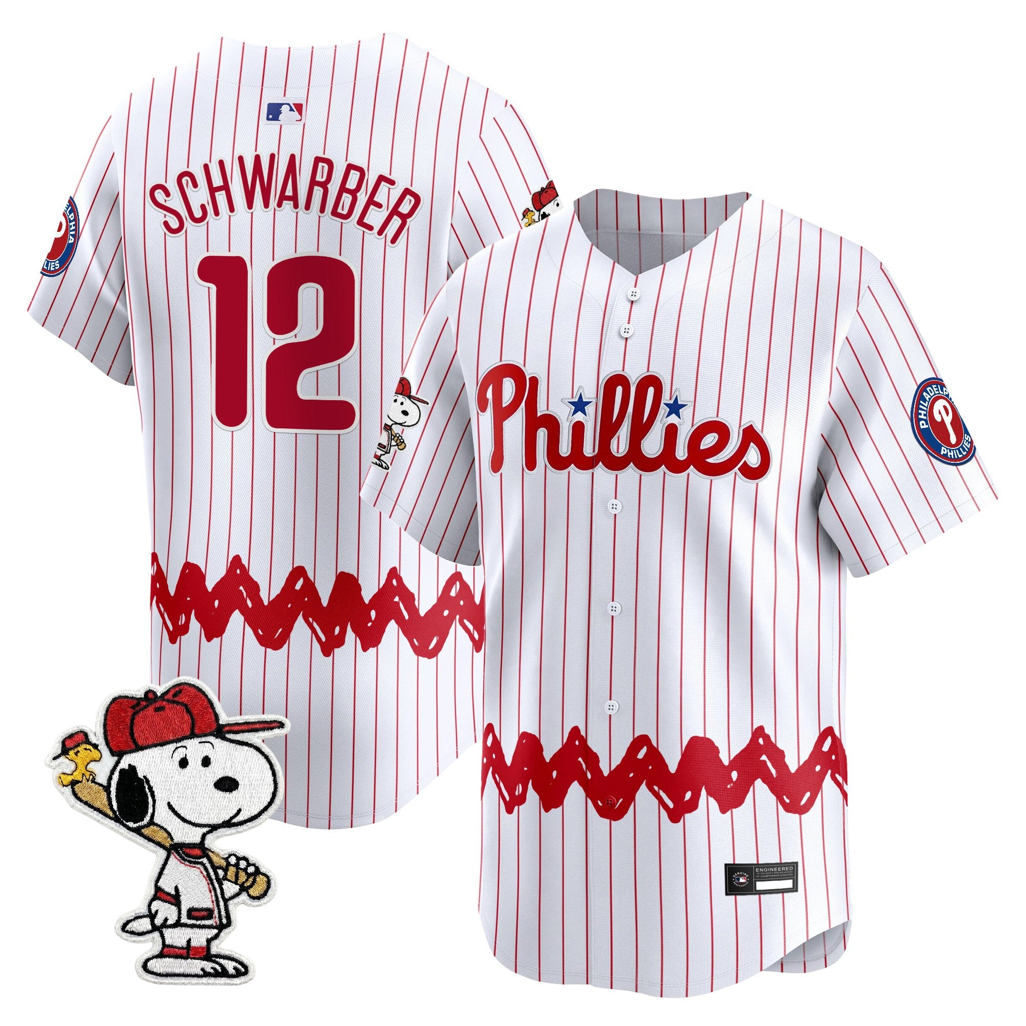Men's Philadelphia Phillies x Peanuts Vapor Premier Limited Jersey - Stitched