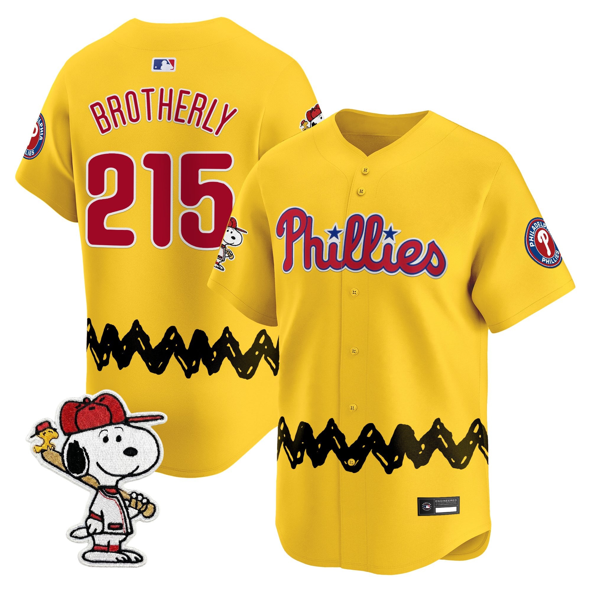 Men's Philadelphia Phillies x Peanuts Vapor Premier Limited Jersey - Stitched